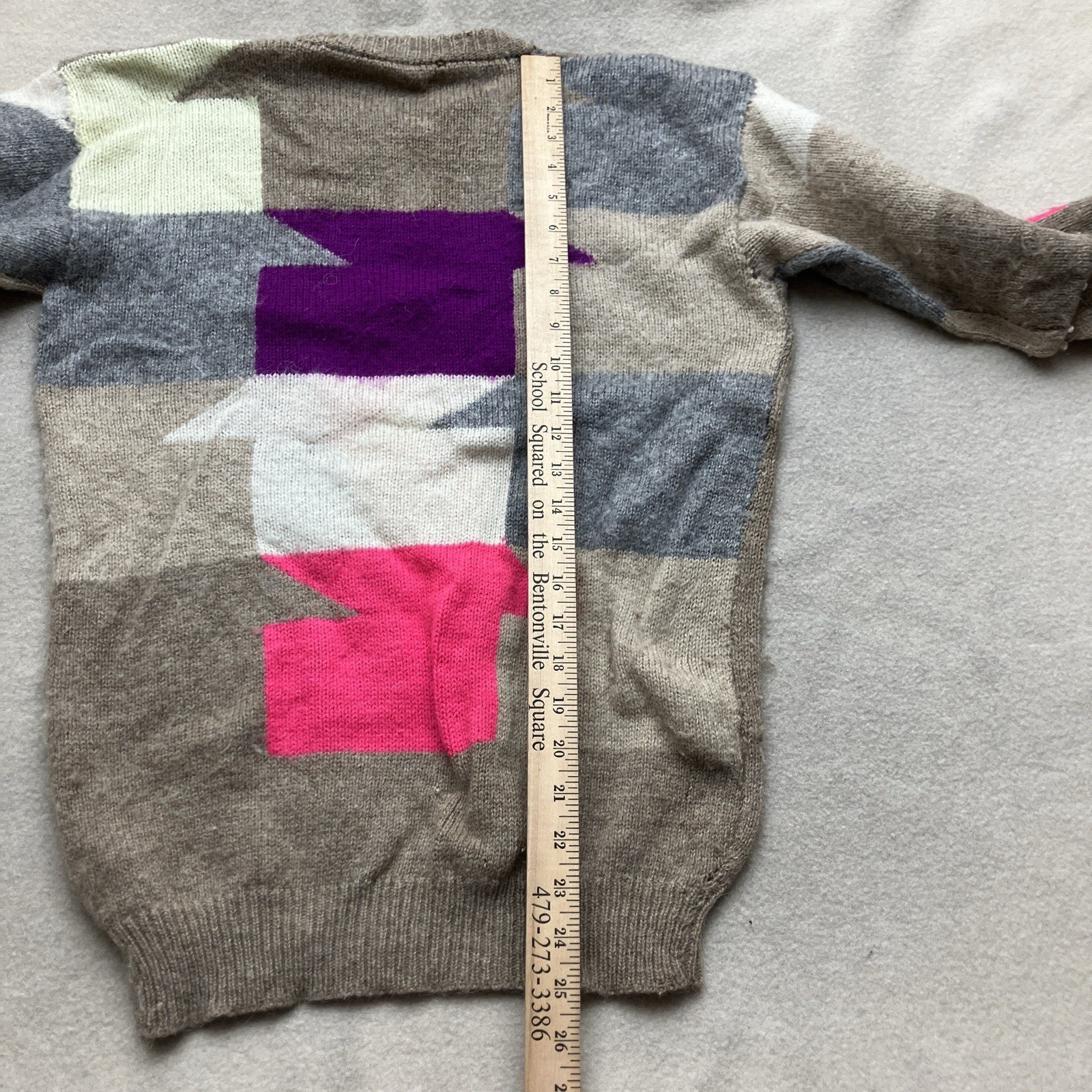 Vtg 80s Peruvian Baby Alpaca Sweater Wool S/M Geometric Design Women In Hats