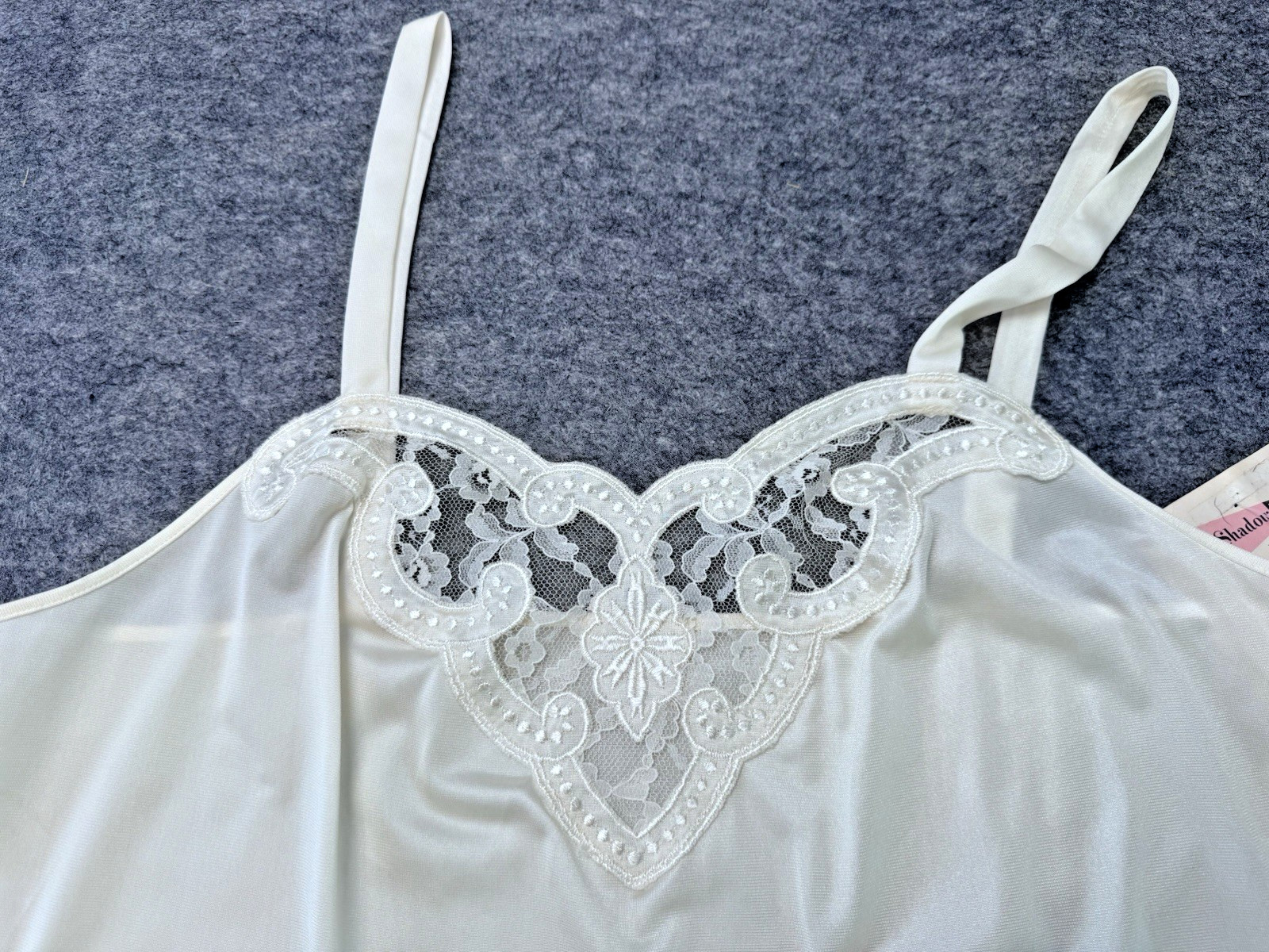 VTG Shadowline Cami Camisole Sz 34 & Half Slip Set Lingerie w/Tags, Lace, 90’s