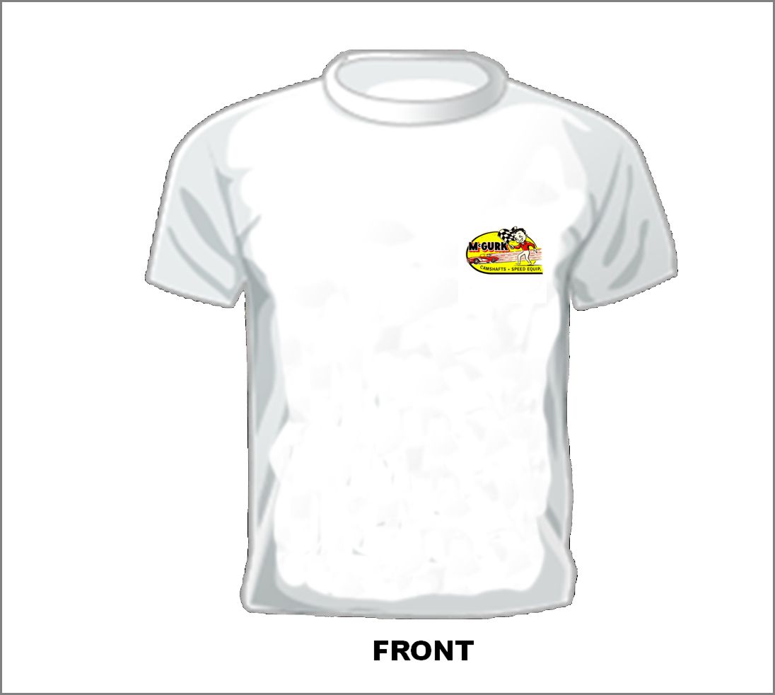 Vintage RACE/GASSER/DRAG T-shirt Mc GURK CAM SHAFTS SPEED EQUIPMENT.