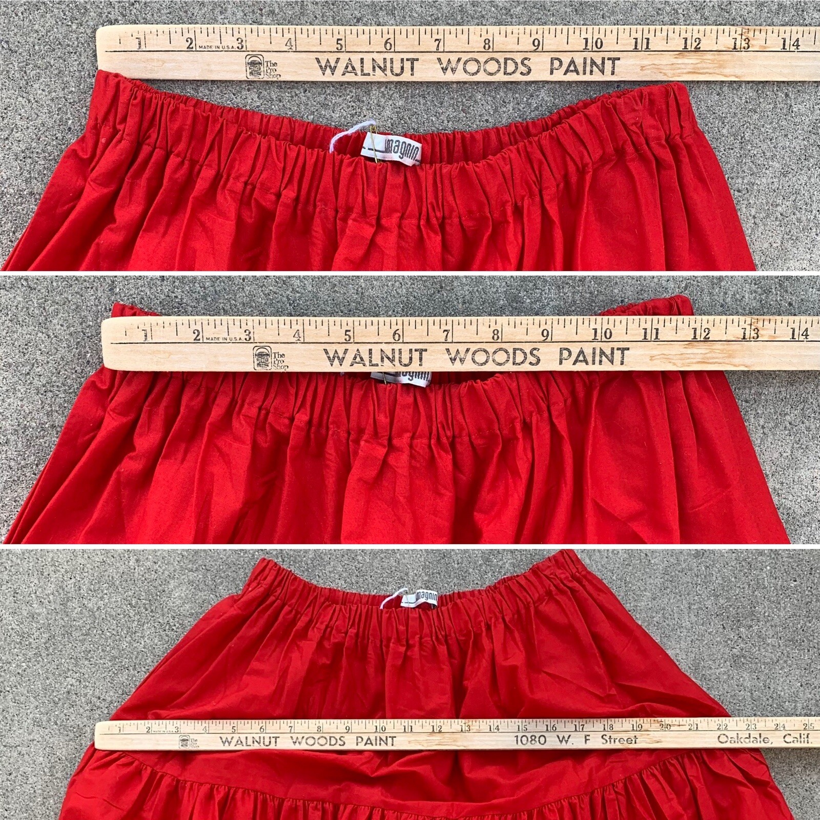 vintage peasant skirt red multicolor ric rac i magnin Sottana by David Lobman 4