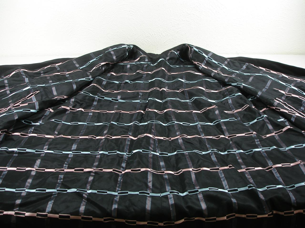 Women’s XL 1X 2X Vtg 1940’s Black Reversible Opera Cape Jacket Coat Silk Taffeta