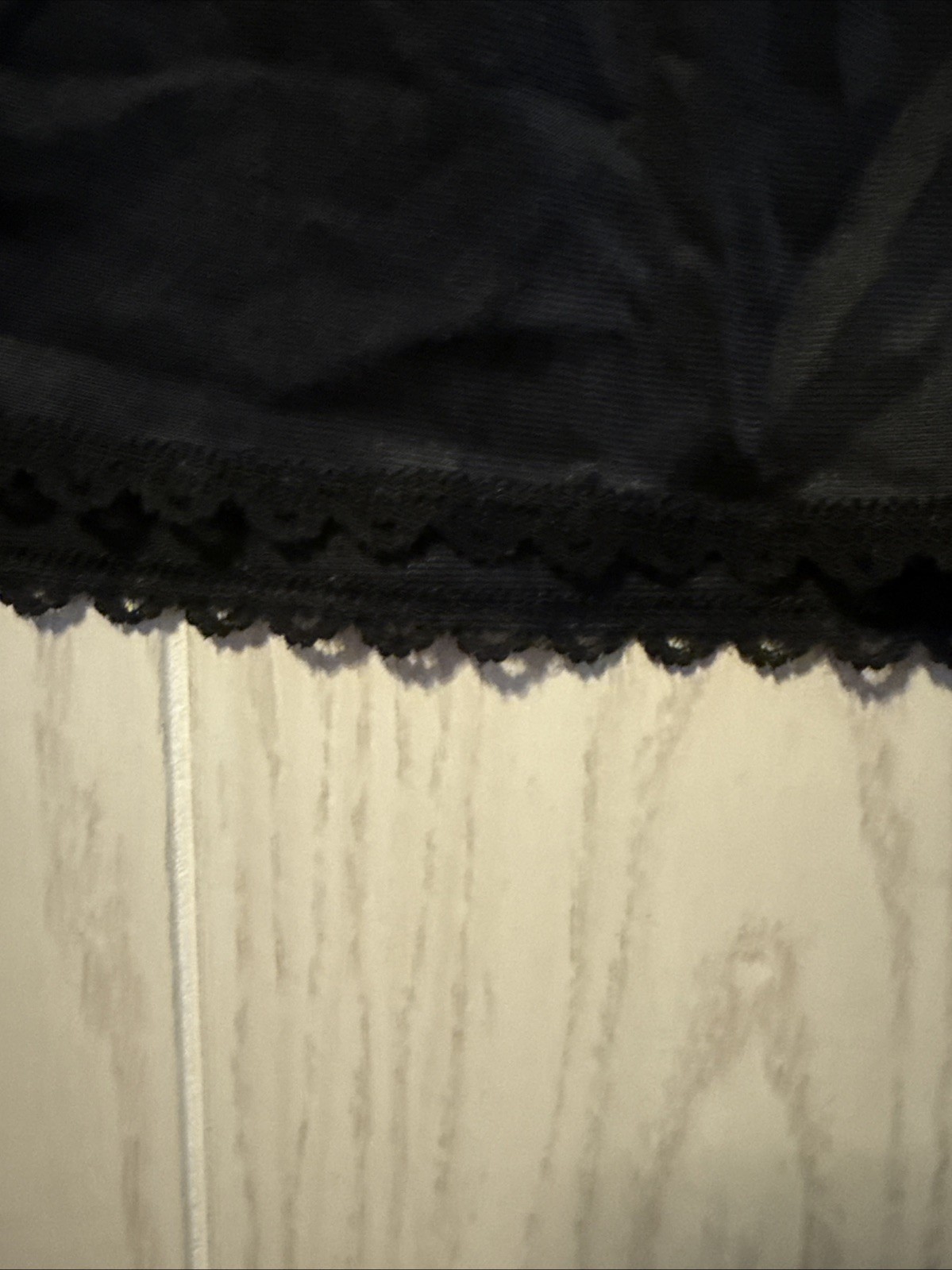 Vintage Black Nylon Half Slip Warners Perfect Measure 55300 XL 27” A-line Lace