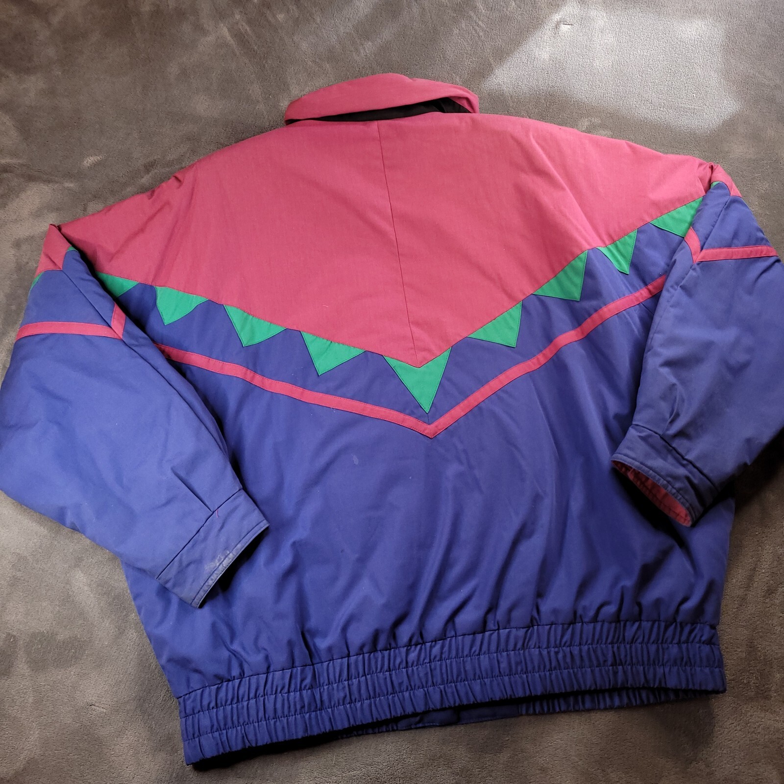 Vtg 90s Womens Kaotic by Andy Johns Large Wind Breaker Ski Puffer Jacket Coat