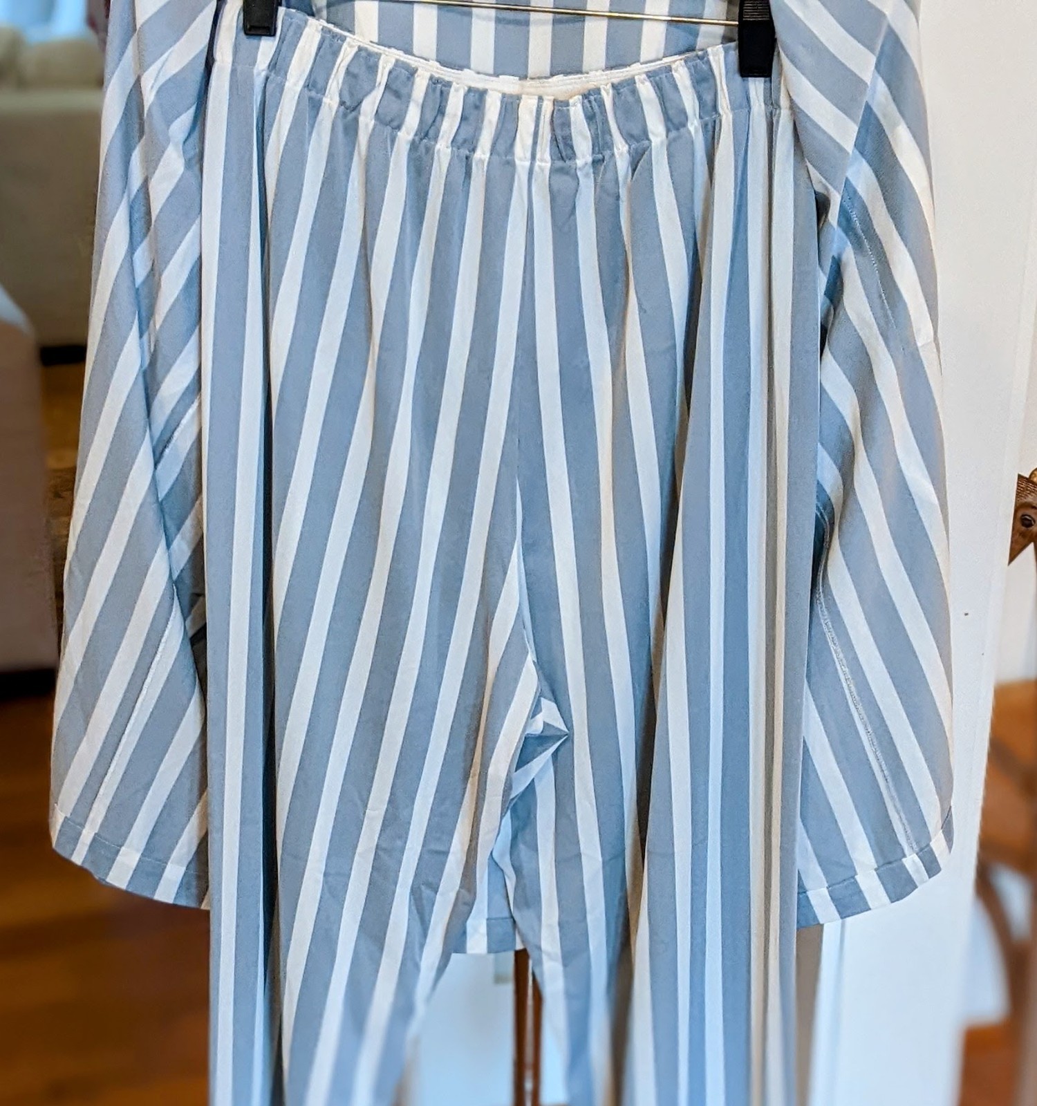 Vintage Men’s Arrow Dectolene Nylon PJ’s Blue & White Stripe Size M