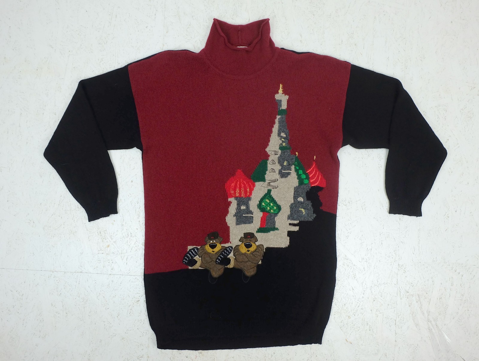 iceberg jumper 90s size L wool angora motif jumper made in italy