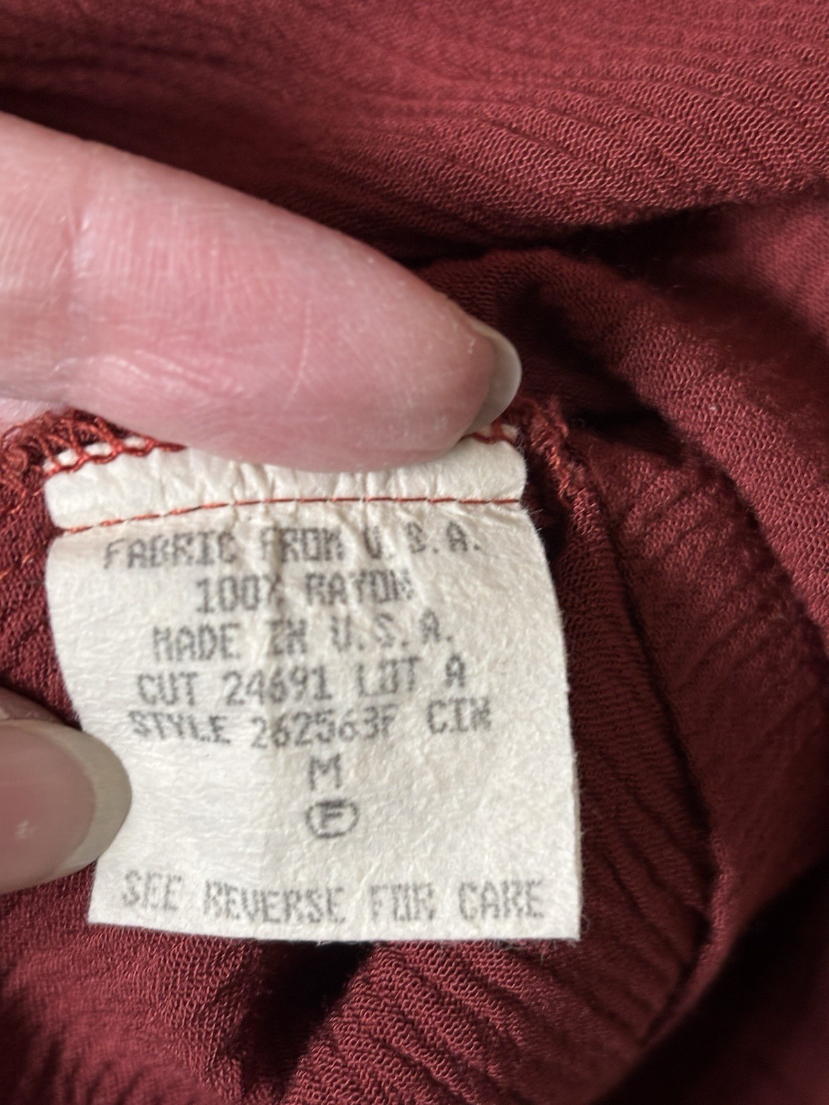 Vintage Carole Little Sport Made In USA Red Button Up Long Blouse/Dress Sz M