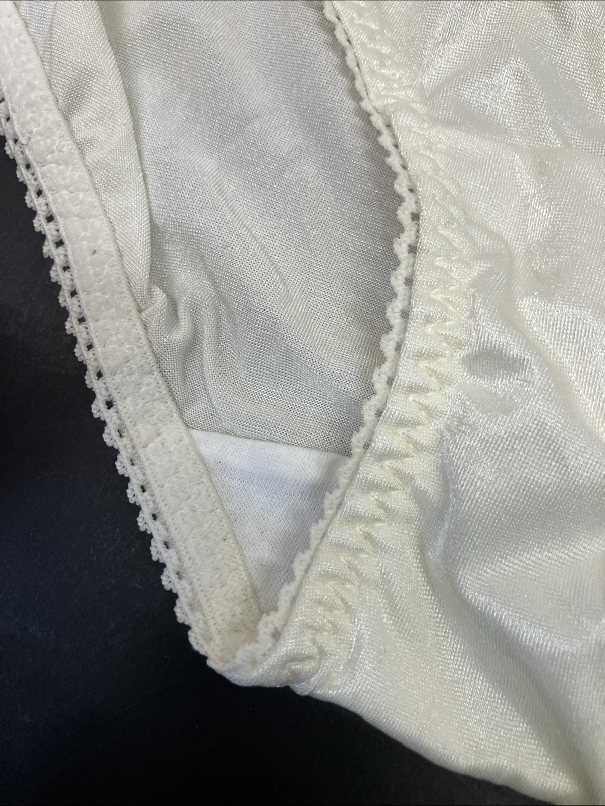 Vintage Vanity Fair Panty Nylon Blend Glow New 3XL Ivory Brief Gusset