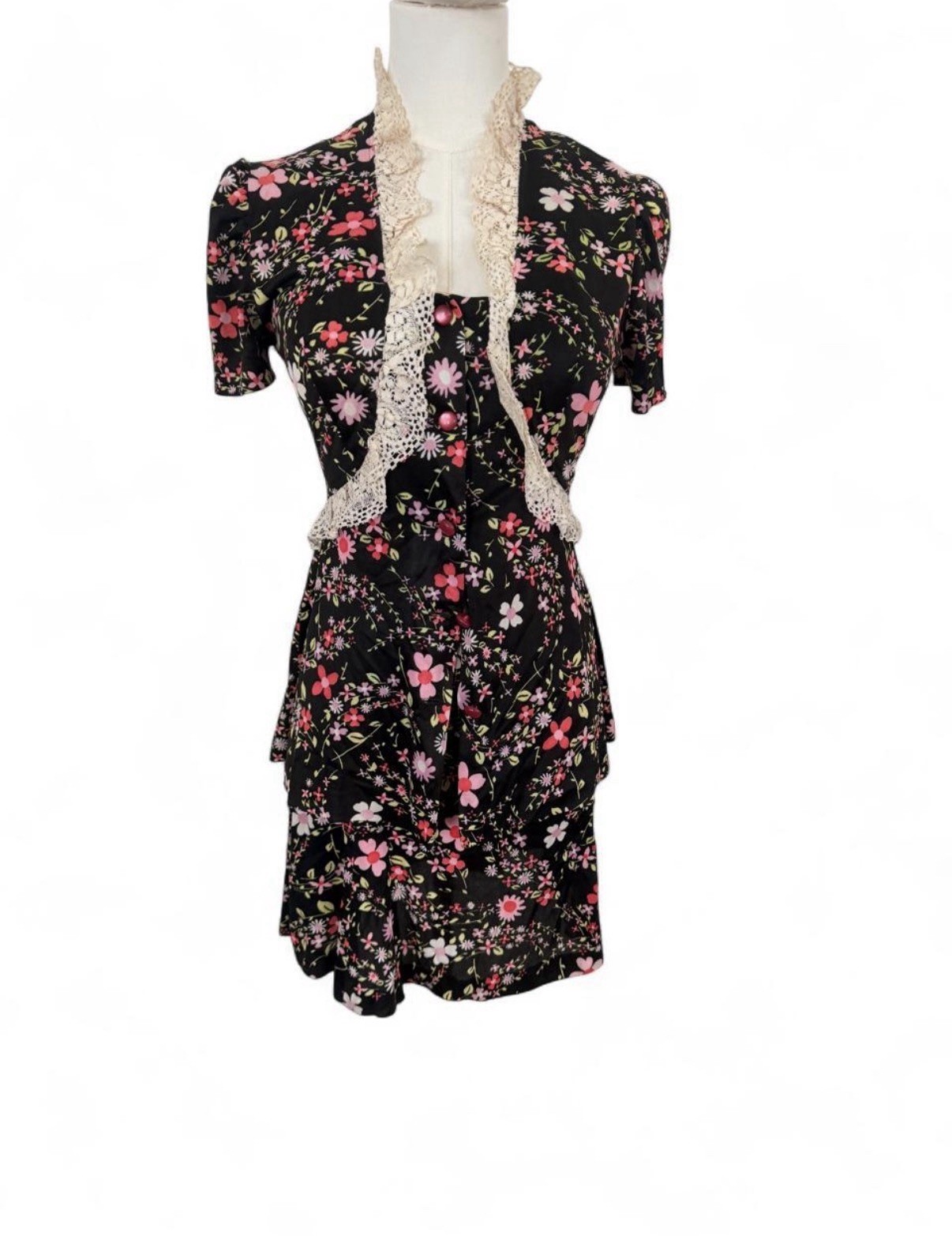1970s Floral Skirt + Top Set