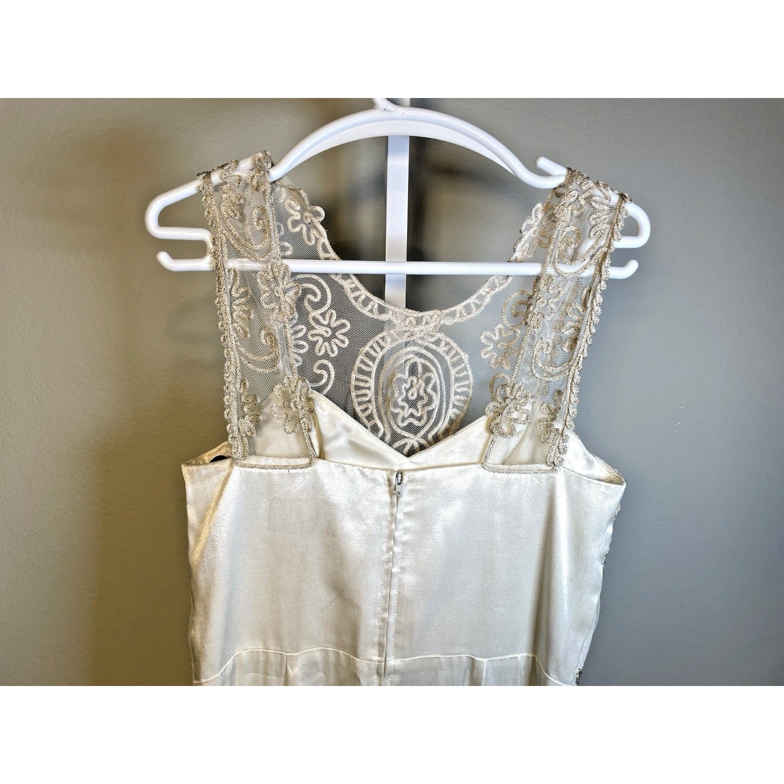 Vintage Dress Evening Formal Bridal Gown Blondie And Me Beaded Embroidered Prom