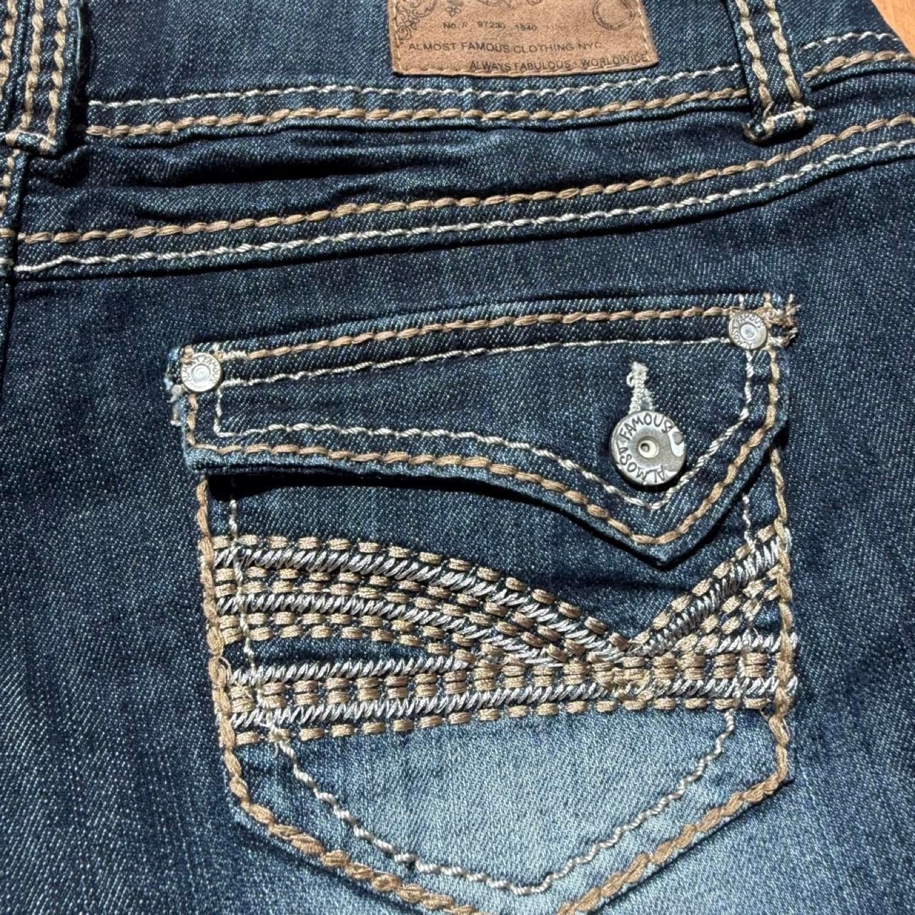 Almost Famous Dark Blue Boyfriend Denim Shorts with Triple-Button Waist