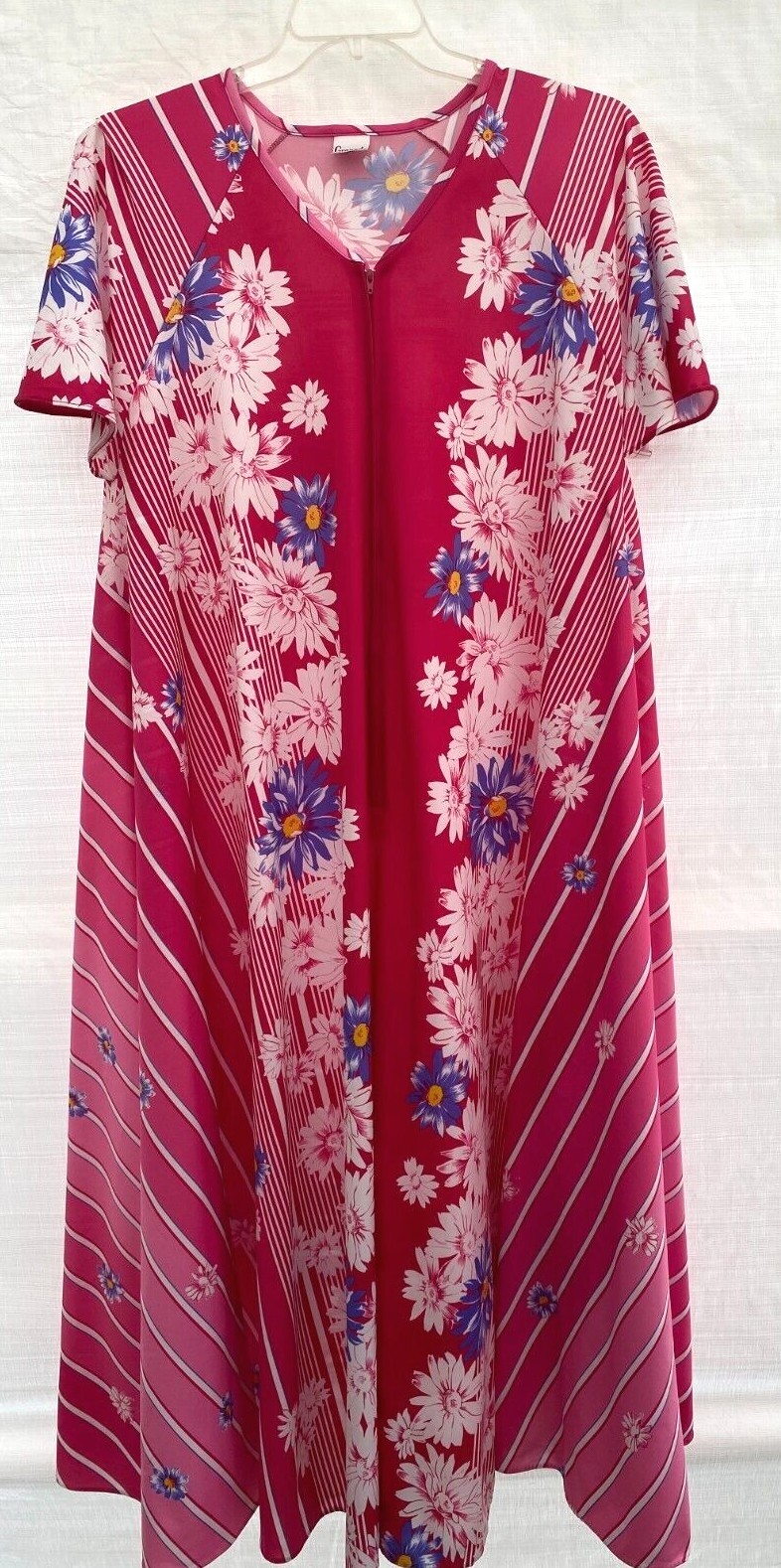 Vtg GRANADA MUUMUU FLORAL HOUSE DRESS sz ONE SIZE REGULAR