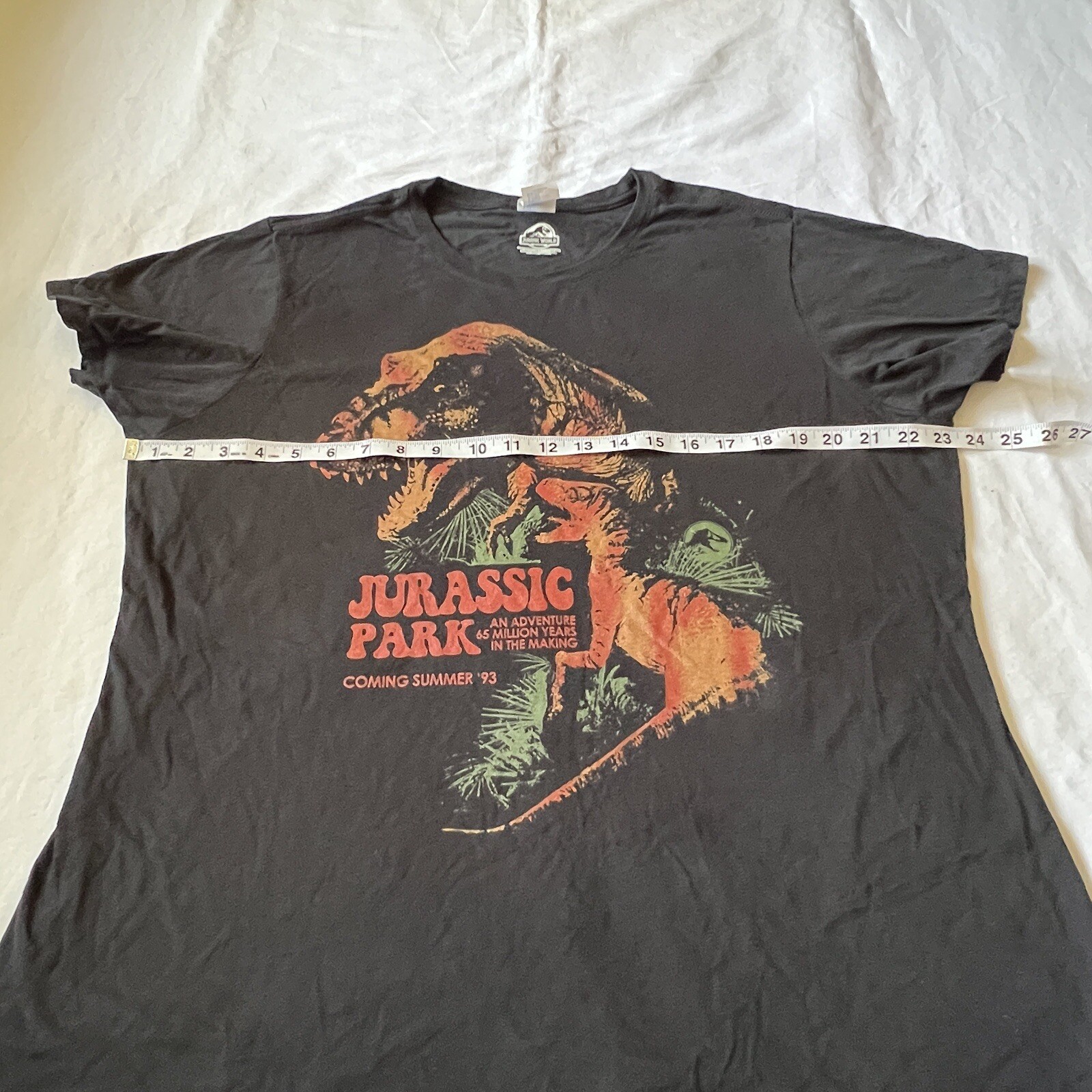 Vintage Rap Attack Jurassic Park Shirt Women’s XXL Movie Promo Tee 90s 1993