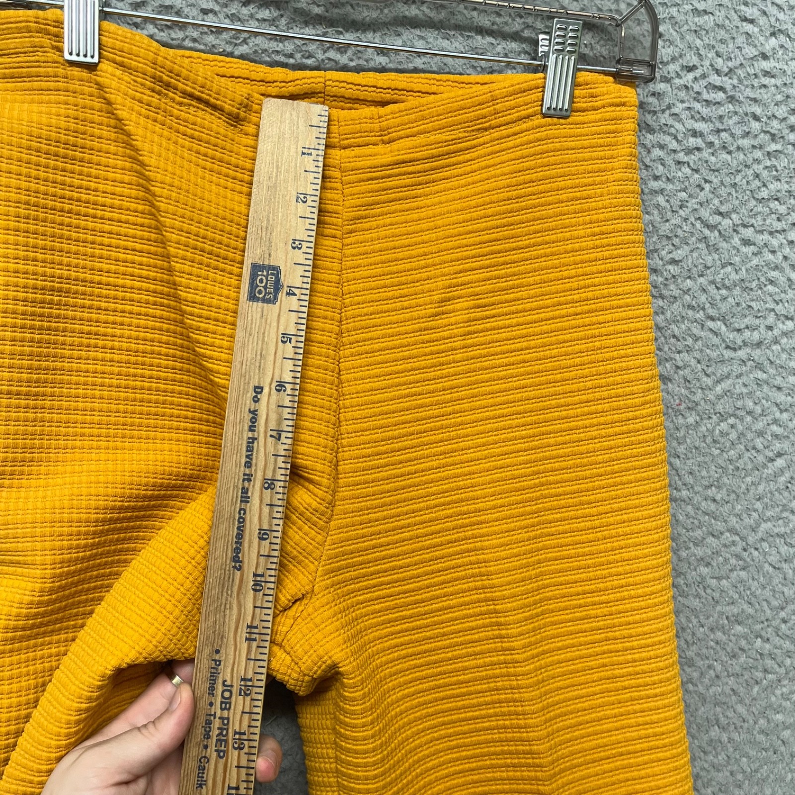 60’s Leisure Pant Set Womens S Marigold Yellow Textured Dacron Polyester 70’s