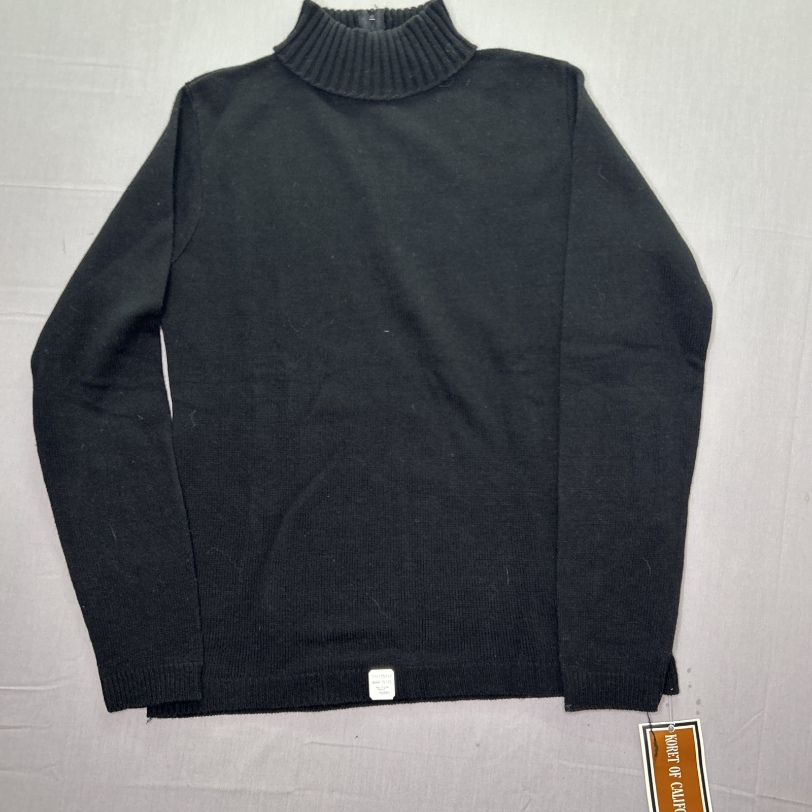 TRUE NOS Vintage 60s 70s Koret of California Zip Neck Sweater XL Talon Acrilan