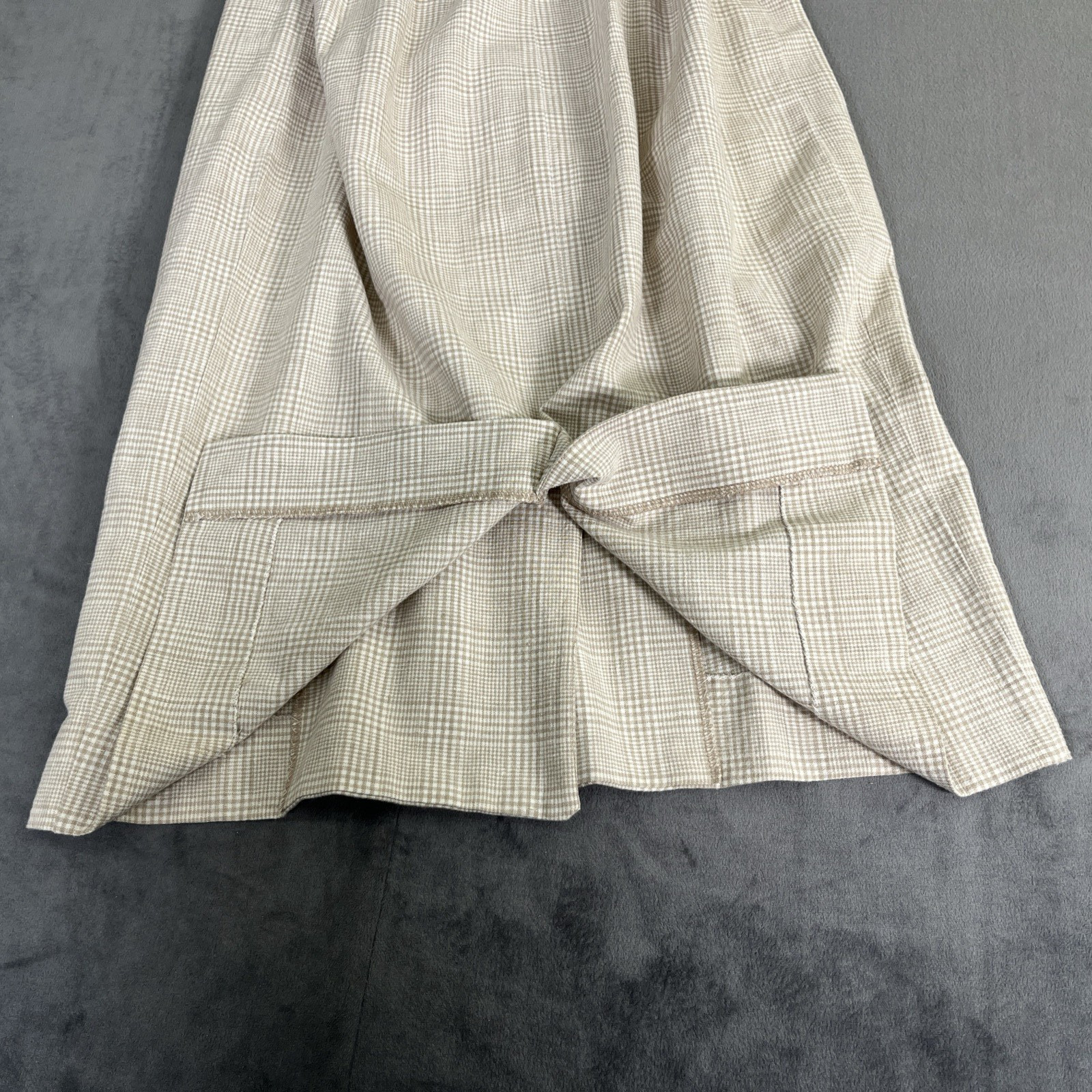 Vintage Sharon Young Button Up Plaid Dress No Size Retro Big Collar Charity