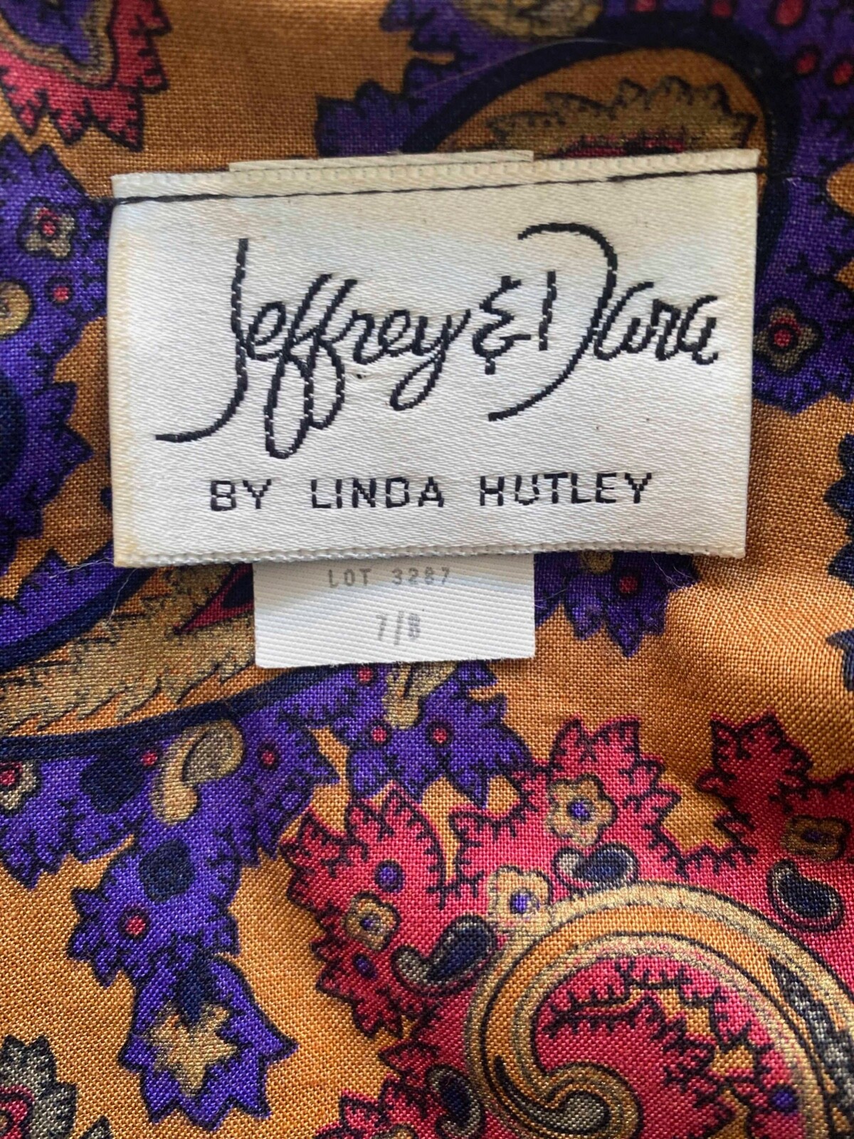 VTG 90s Jeffrey & Dara Suit Dress S Autumn Paisley 2pc Pleat Skirt Secretary