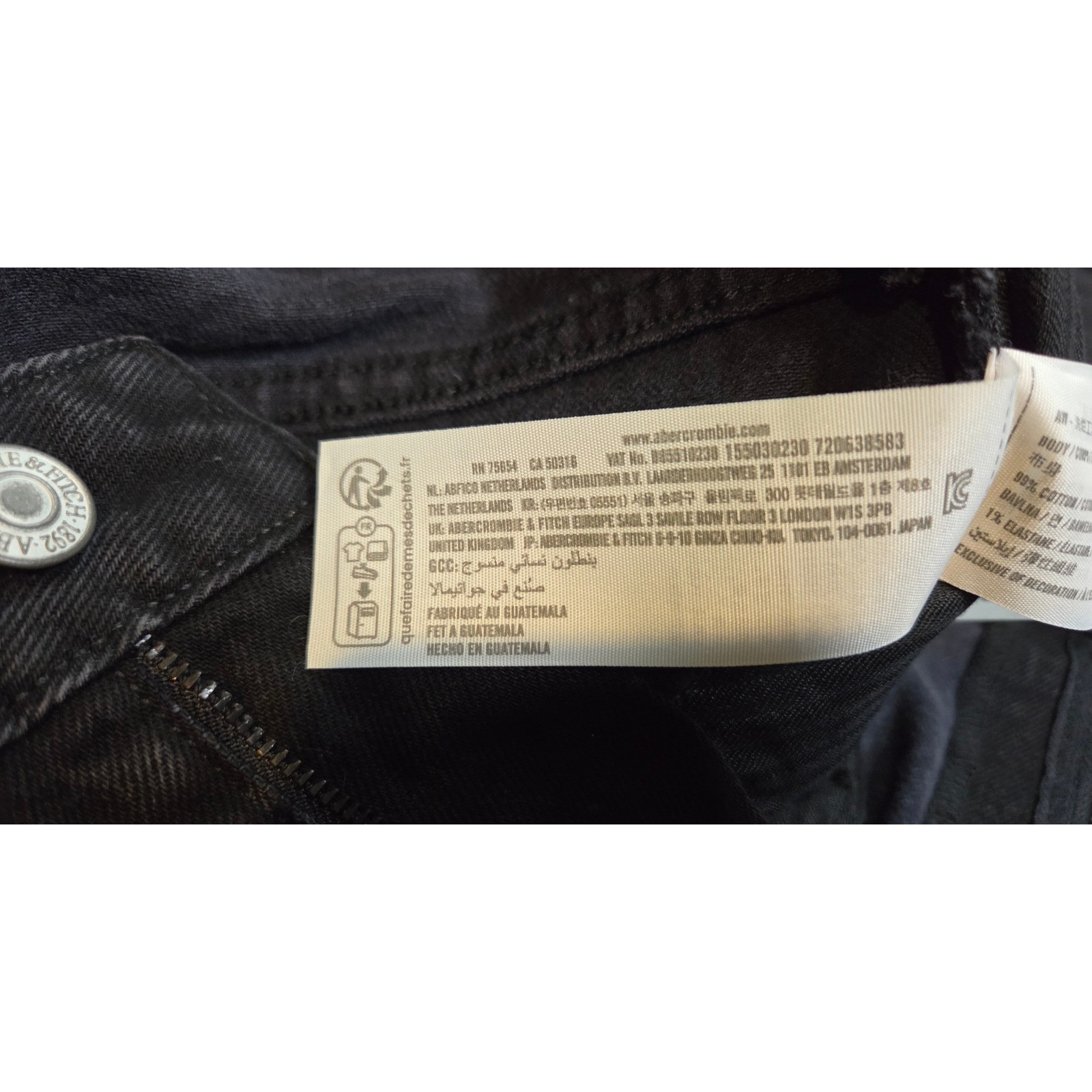 NWT Abercrombie Curve Love High Rise ’90s Relaxed Jeans Black 31 / 12 XL