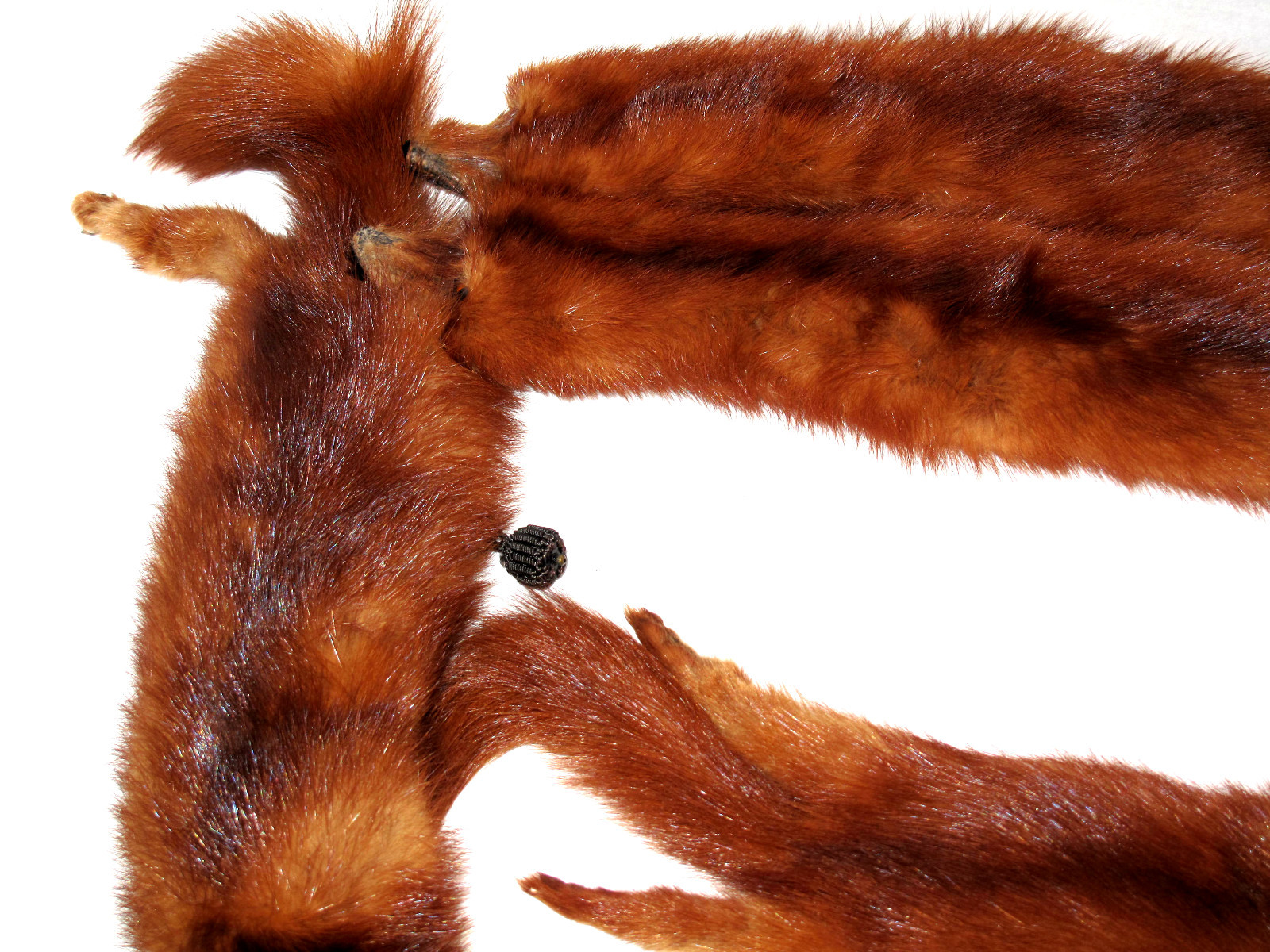Vintage 5 Pelt Mink Real Fur Stole Scarf Shaw Wrap 48 inches long FURS by Carin