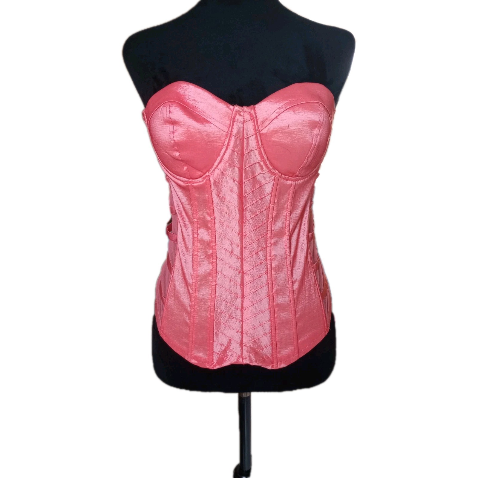 Deb Women’s L Orange Corset/Bustier Vtg, Y2K