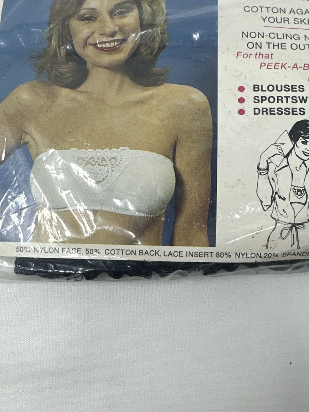 Vintage 1970s Miracle Fabric Strapless Tube Black Bra | Collectors | Sz: 36A/B/C