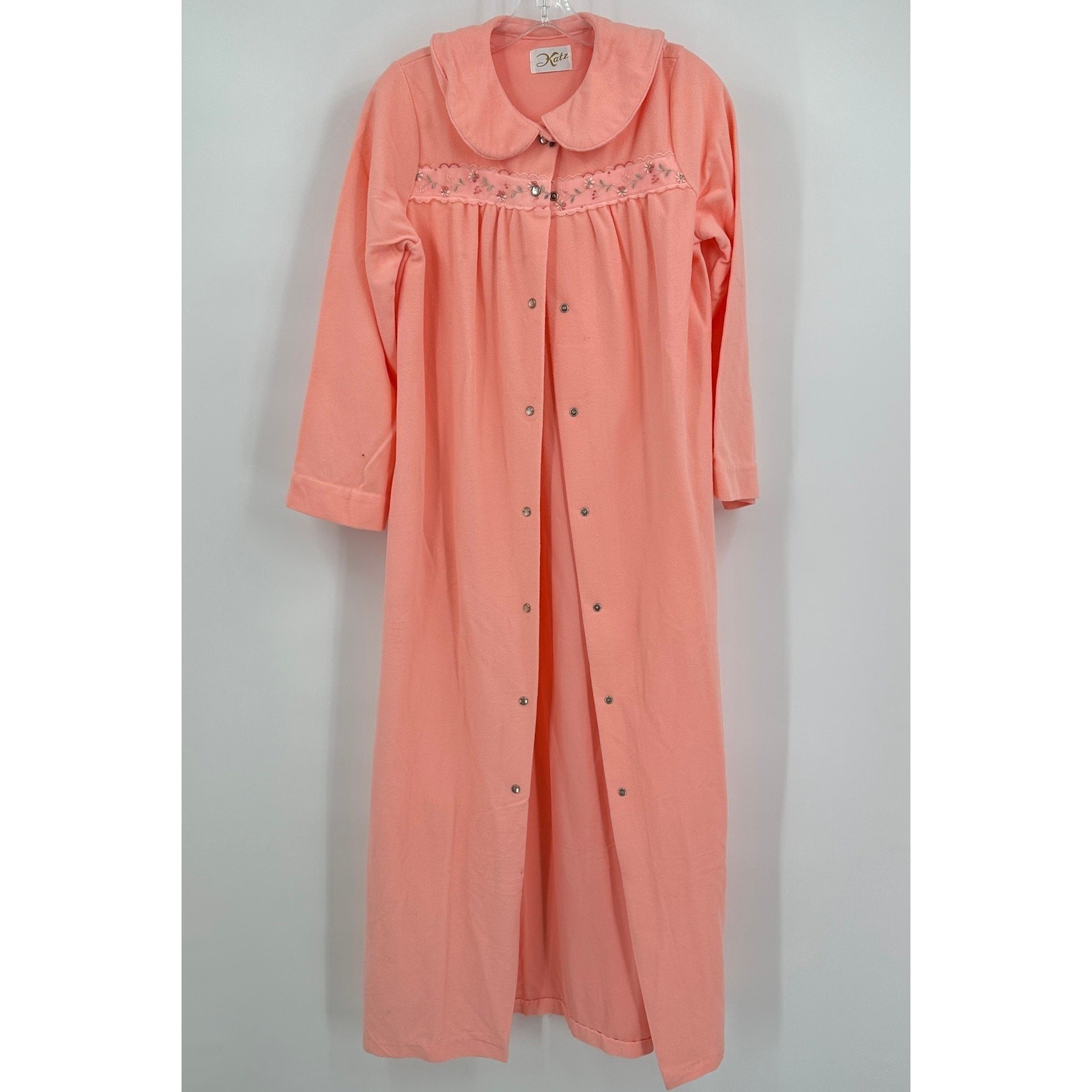 Katz Womens Vintage Robe Size M Cottagecore Romantic Prairie Sleepwear Housecoat