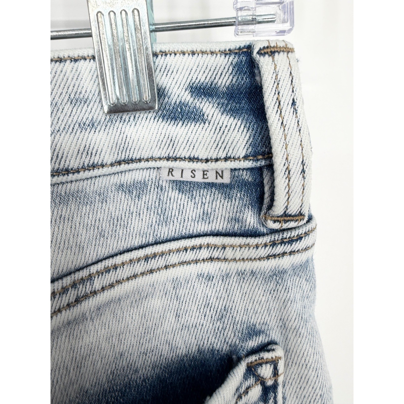 Risen Women Jeans 11 30 Distressed Wide Leg Y2K Boho Festival Country Western