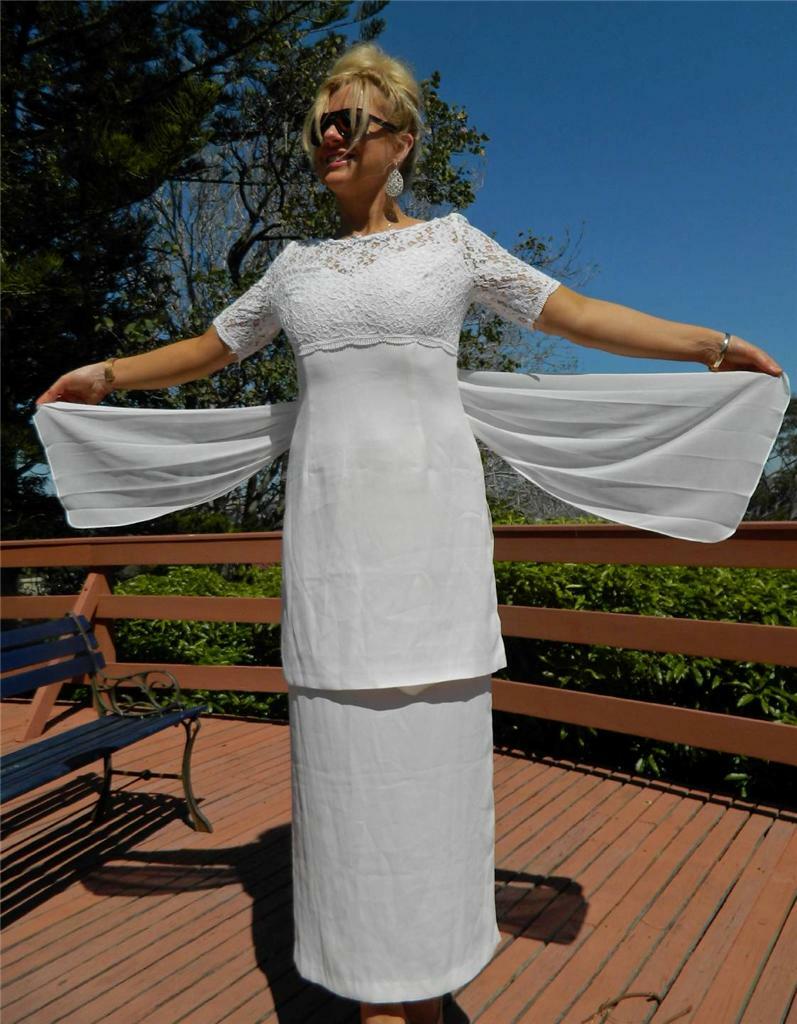 VINTAGE Mr K by Mr K & Co 1970s-80s Original Glamour Retro Wedding Dress
