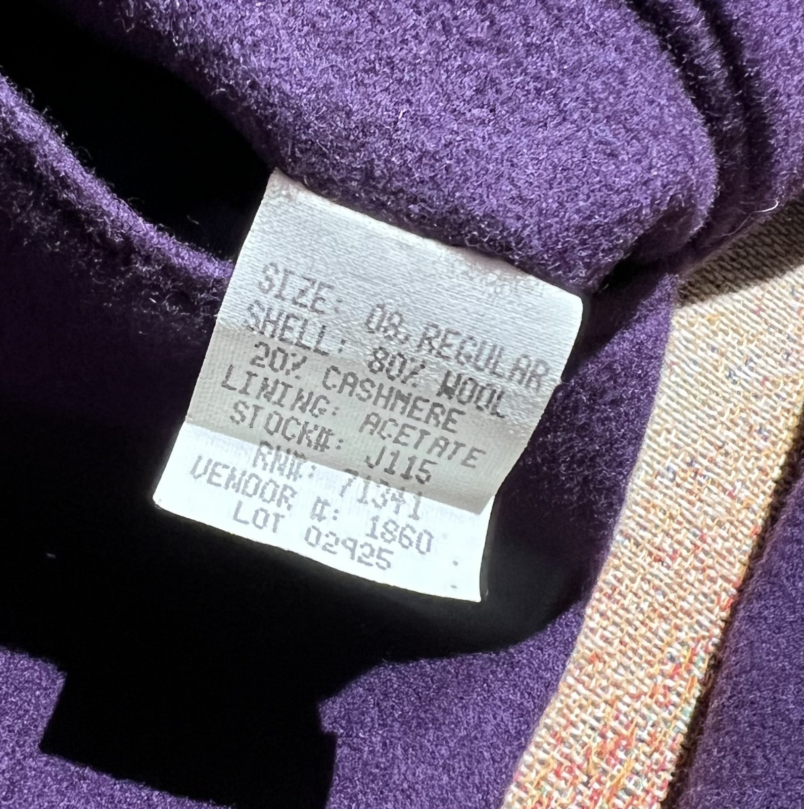 VINTAGE MADE IN USA L.L. Bean Women’s Wool Cashmere Blazer 8 Regular Plum