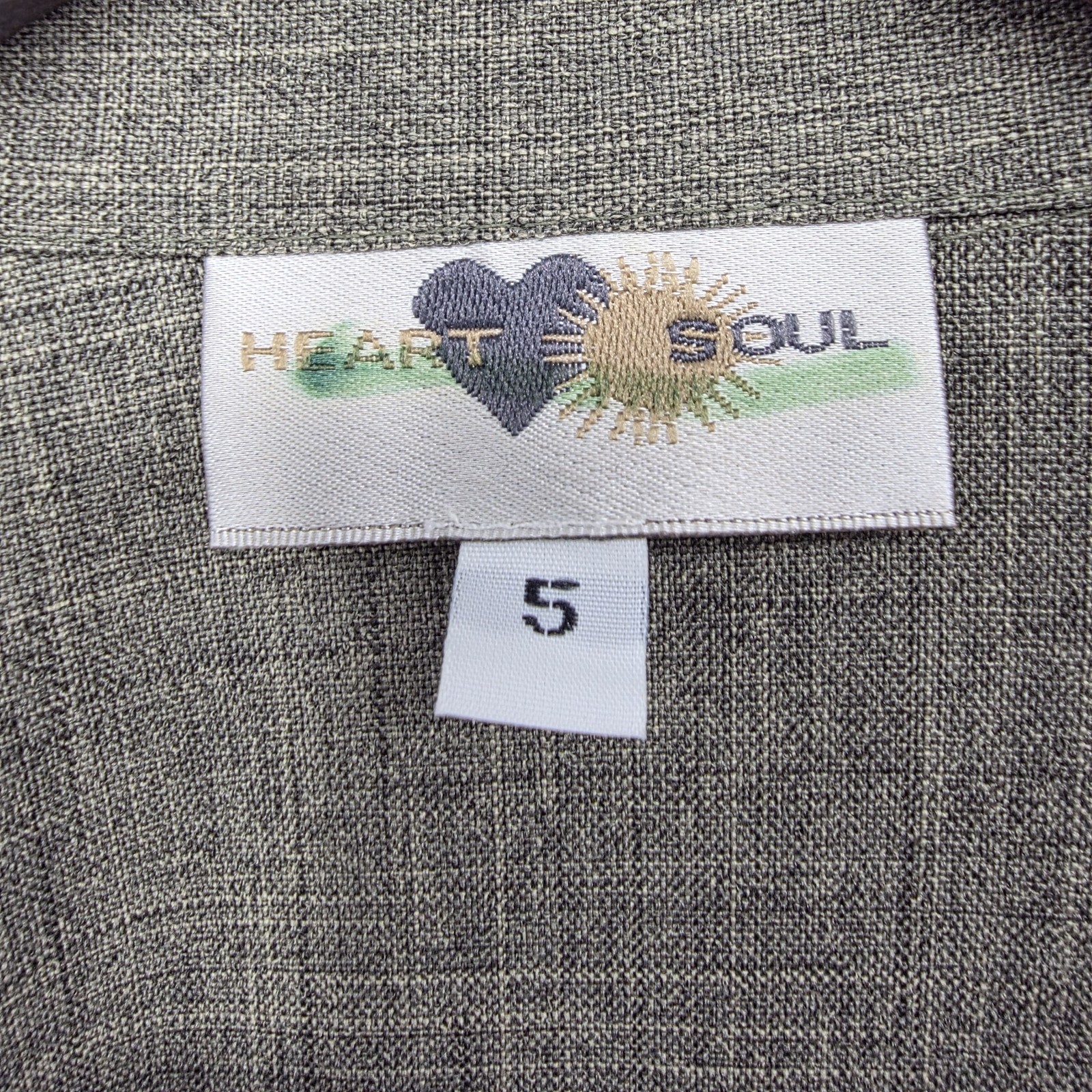 Vintage Heart Soul Button Front Long Jacket Dress USA Minimalist Gray Size 5