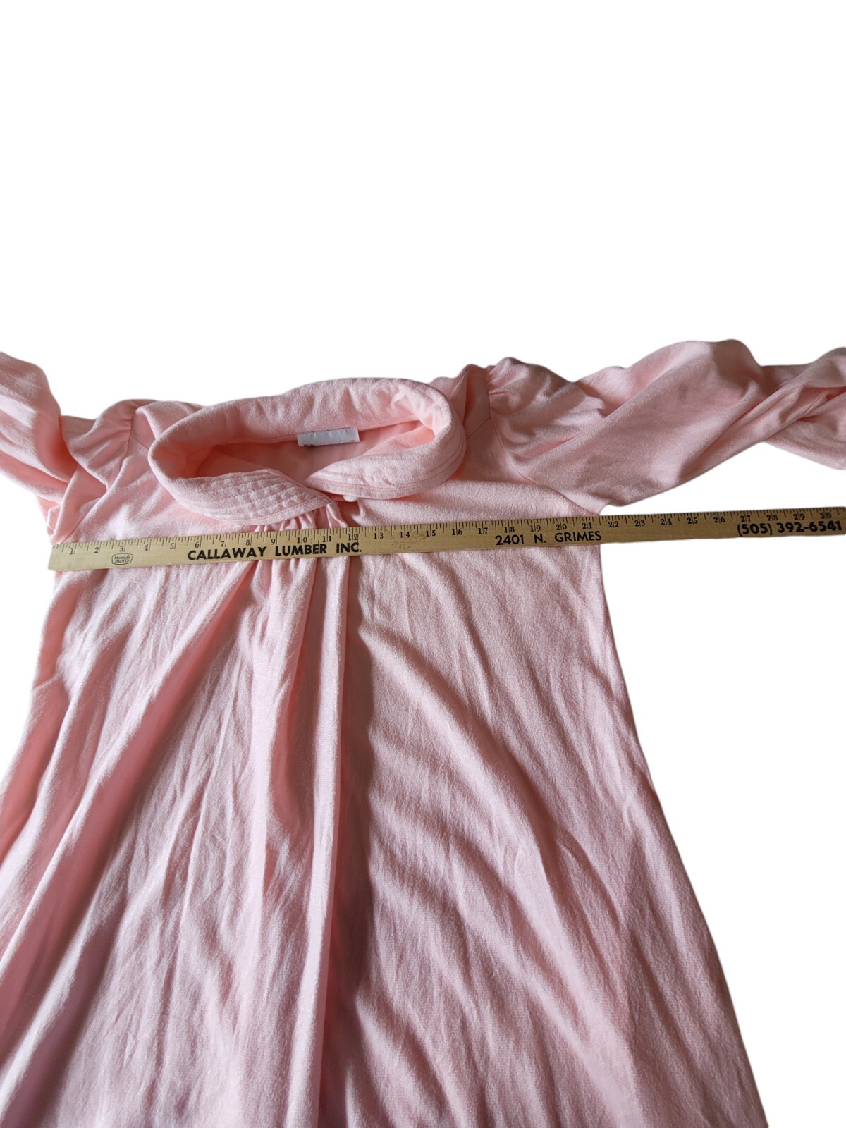 Vandemere House Robe Womens Sz Large Vintage 70s Pink Half Zip Long Sleeve