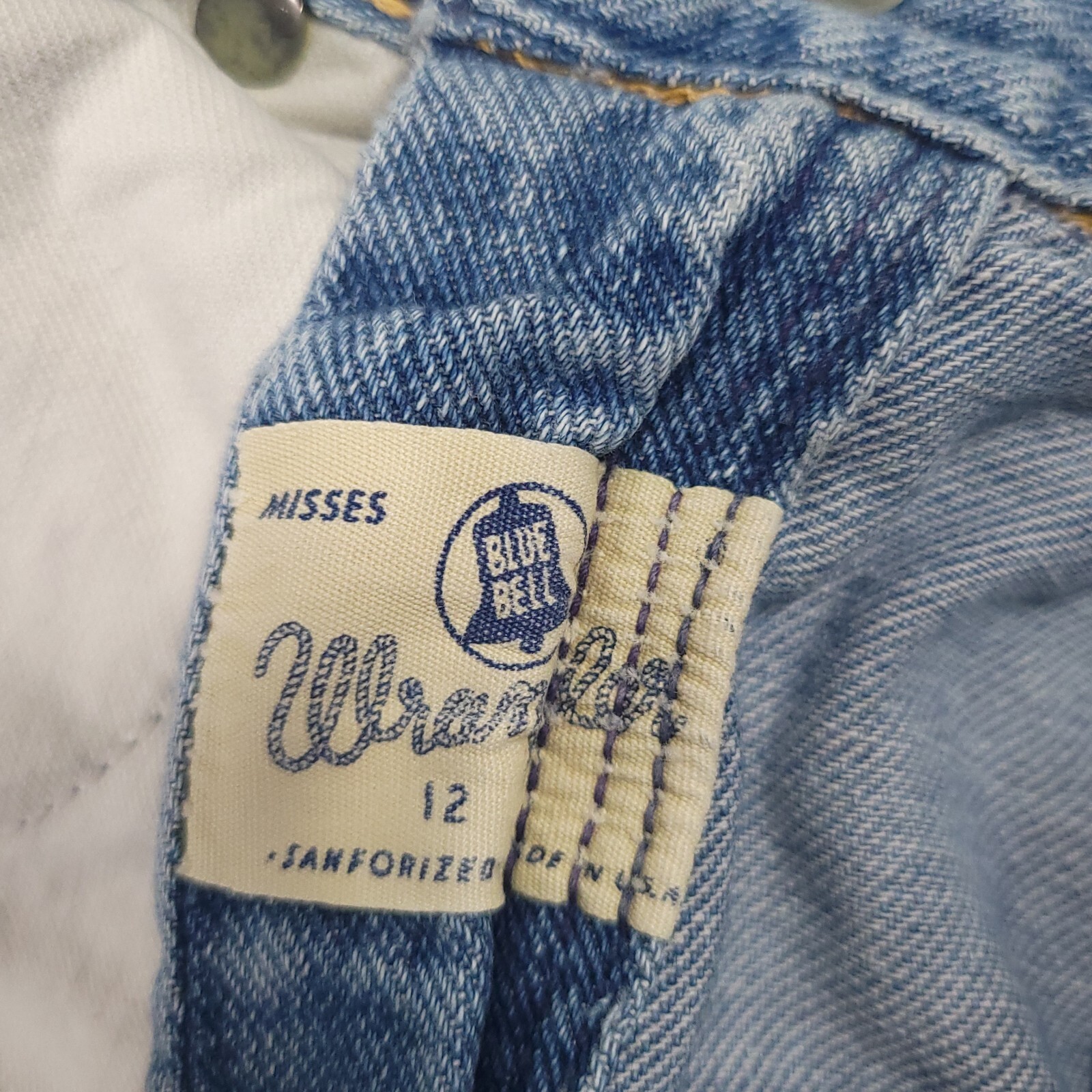 Vtg Wrangler Sanforized Blue Bell 50s 60s Jean Shorts Women’s Misses 12 USA FLAW