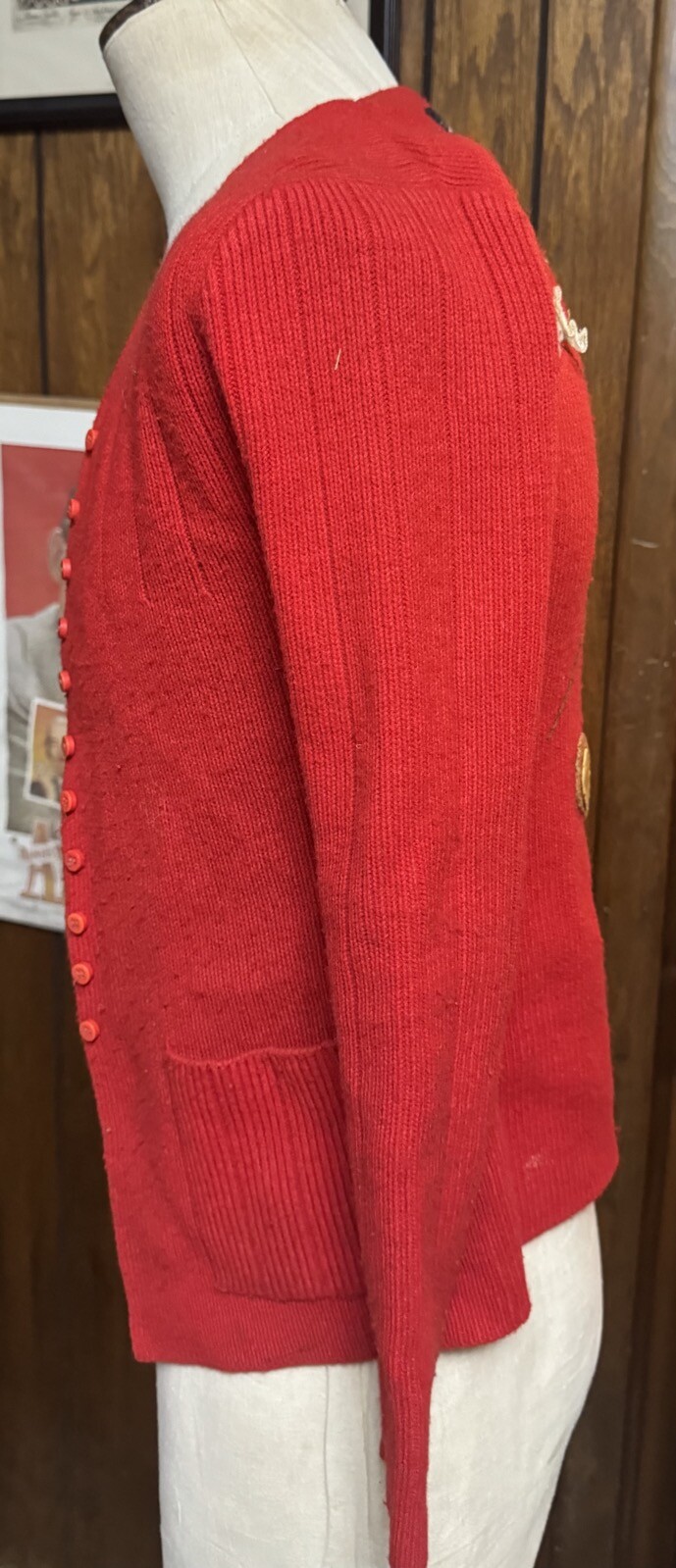 Vintage Olive Oyl Popeye Red Sweater Small – Spinach Juice Homemade Sewn
