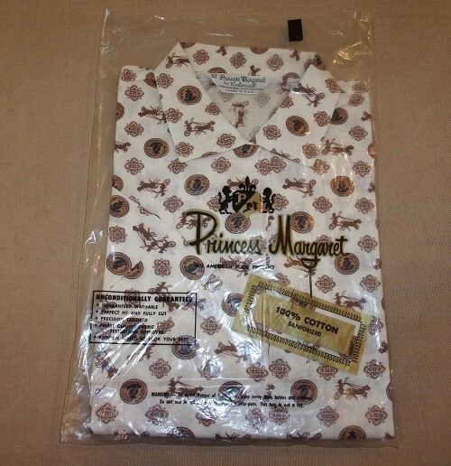 NOS Vtg Women’s 32 Princess Margaret By COLONIAL Cotton SHIRT Roman Theme RETRO