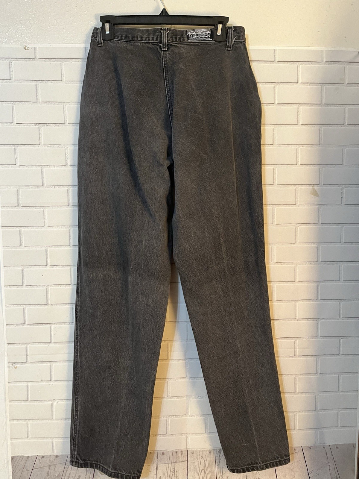 Rocky Mountain Jeans Rockies Black Western Mom Jeans Sz 33/15 Inseam 32” Rise 12