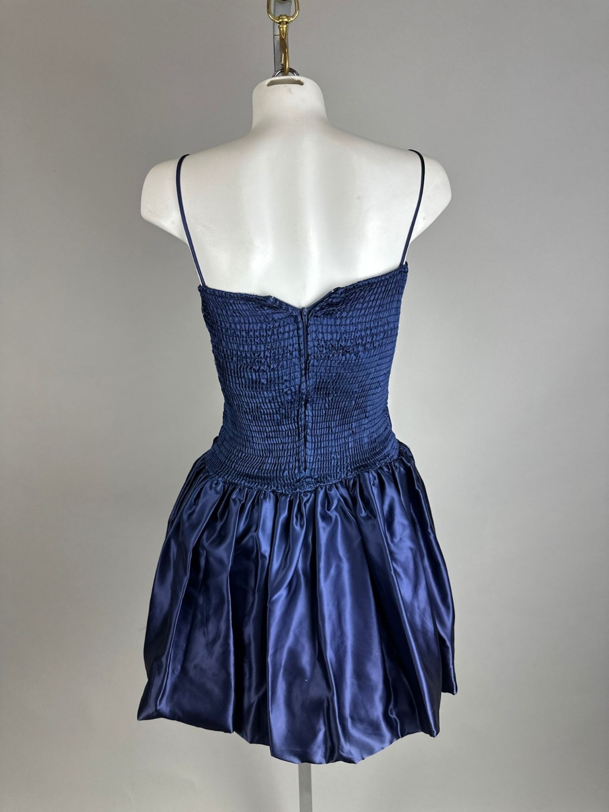 Vintage 80s Sequin Bubble Dress Mini Party Blue Purple Glam Disco New Wave Sz 1