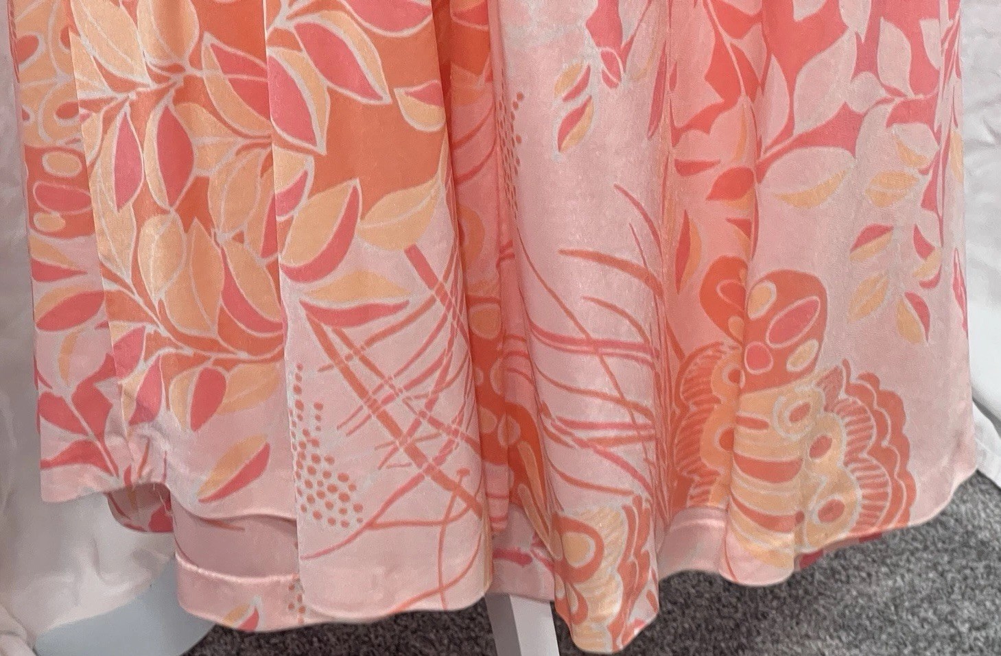 Vintage 70s Miss Elaine Mori Butterfly Floral Peignoir Set Nightgown Robe SZ SM