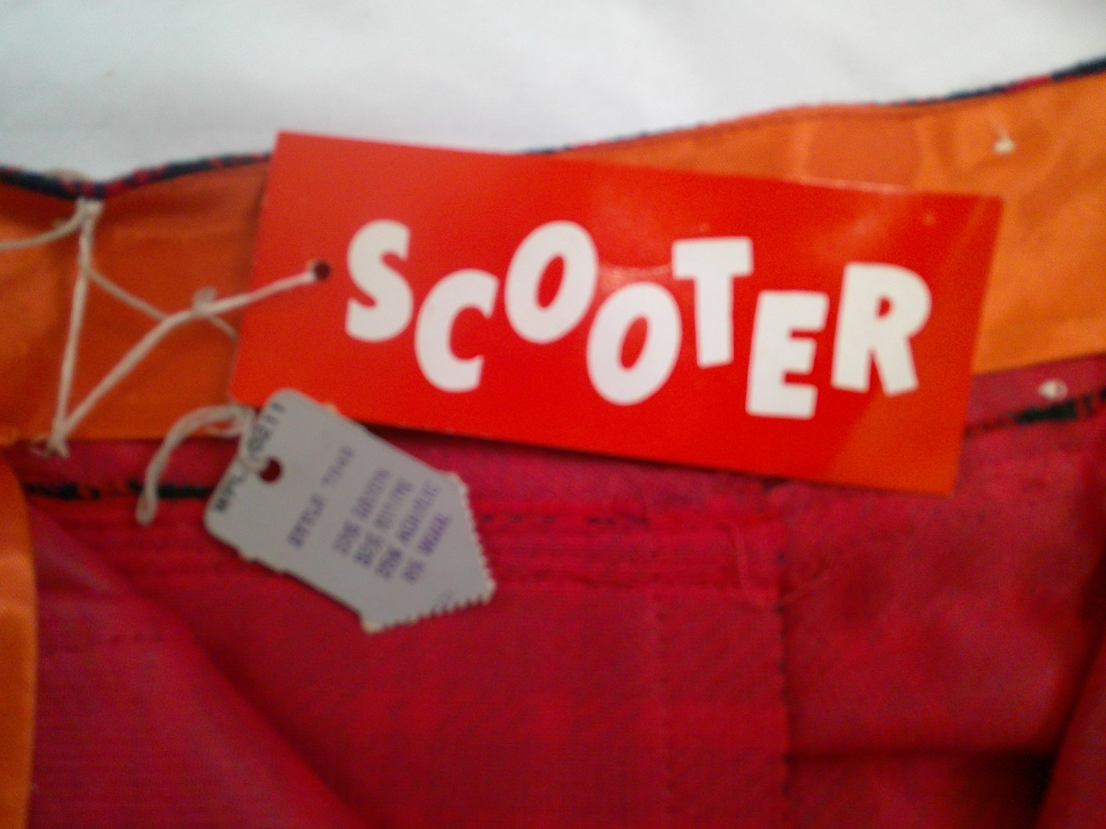 Vtg 60’s/70’s MOD Red/Black Plaid Mini SCOOTER Skort Skirt Women’s S NWT NOS