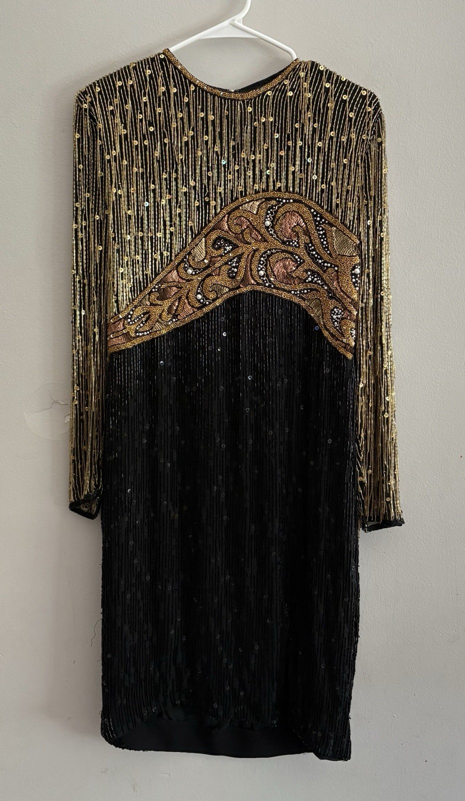 Rare Vintage 80’s Naeem Khan Riazee Nights Beaded Sequin Cocktail Dress Size 12