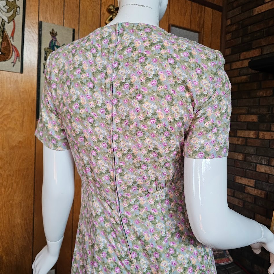 Vintage 90s Mall Rat EXPO Cottagecore Ditzy Floral Palazzo Pants Jumpsuit XS/S P