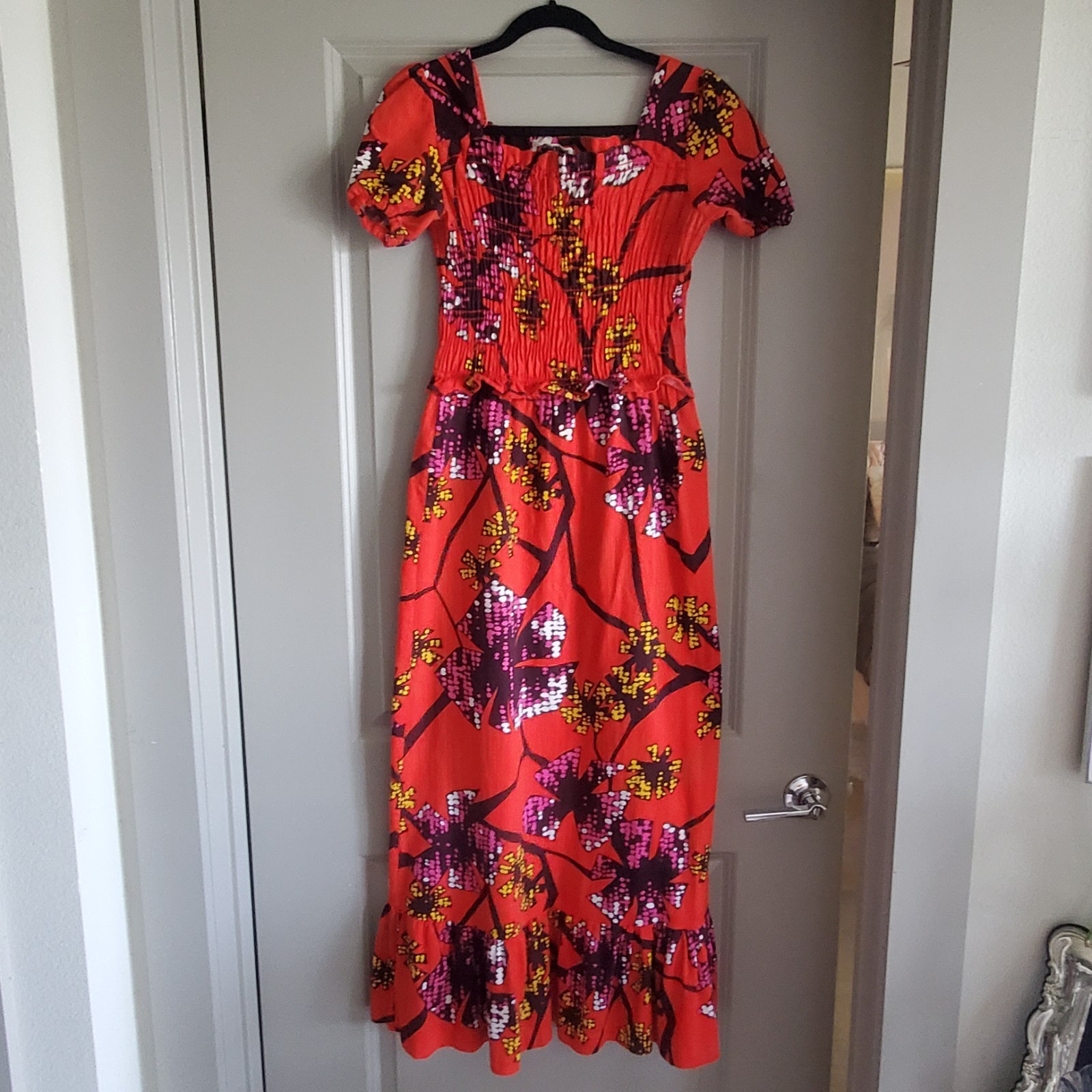 Vintage 50s 60s Hawaiian Floral Dress