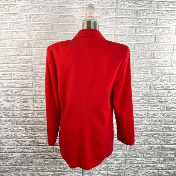 Vintage Kensington Square Red Wool Coat Size 9/10