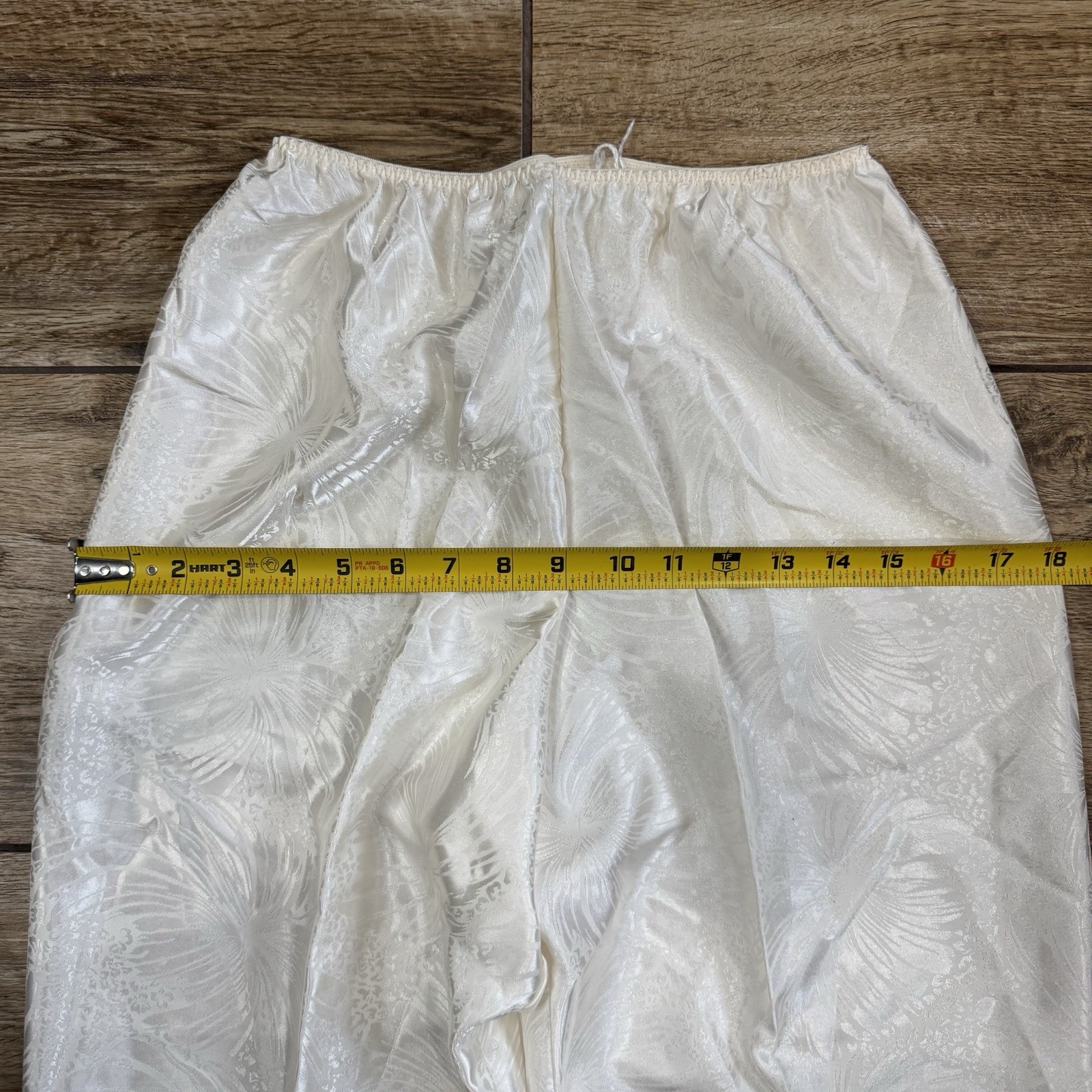 Vintage Lily Of France Sleepwear cream Silk Lace Pajama Top Pants Set