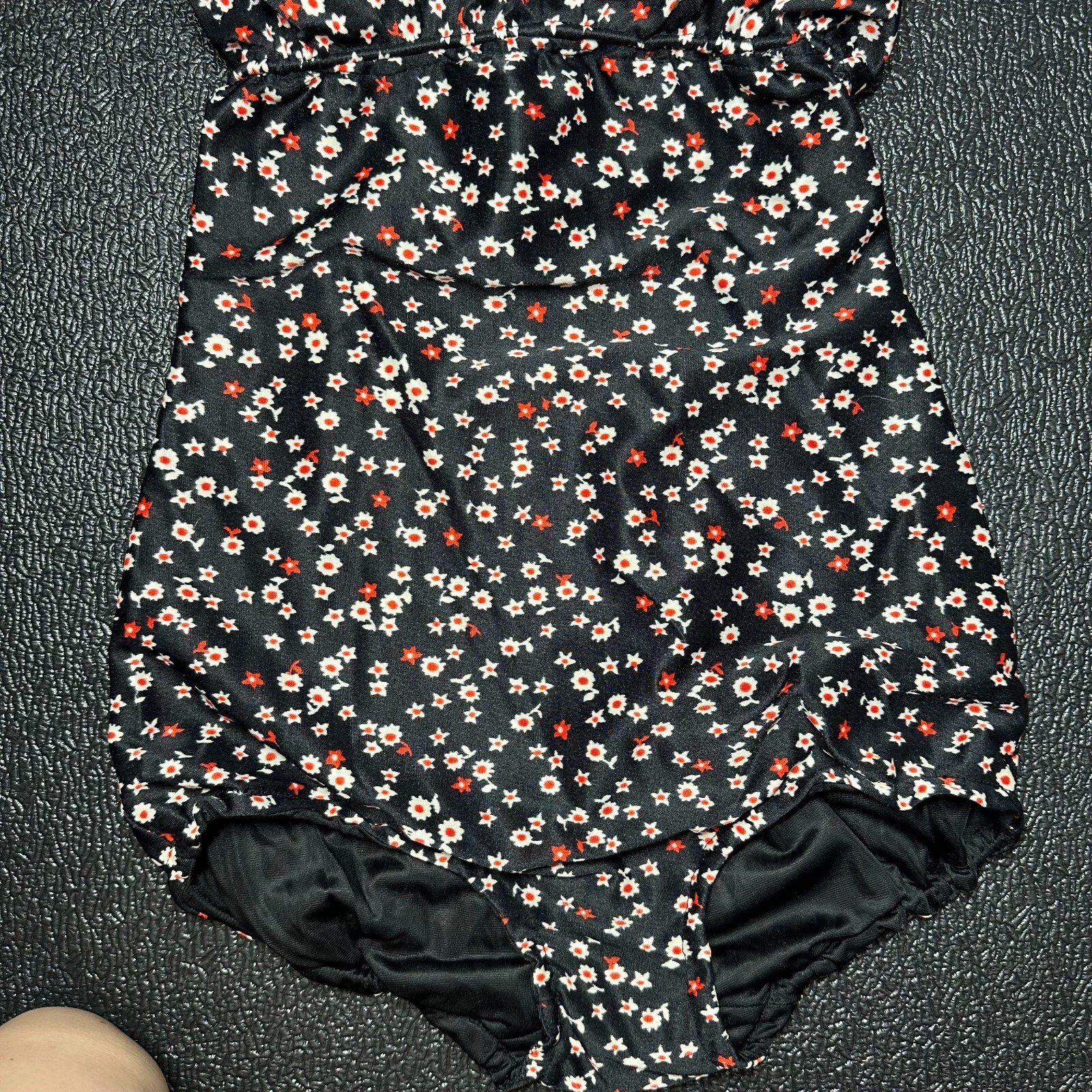 VTG 60s 50s Pinup One Piece Swimsuit Womens Floral Bombshell Halter Bullet S/M