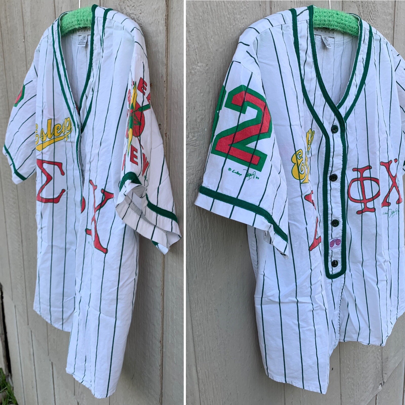 vintage ESLEEP BOXER Rush 1973 jersey style top 90s size large