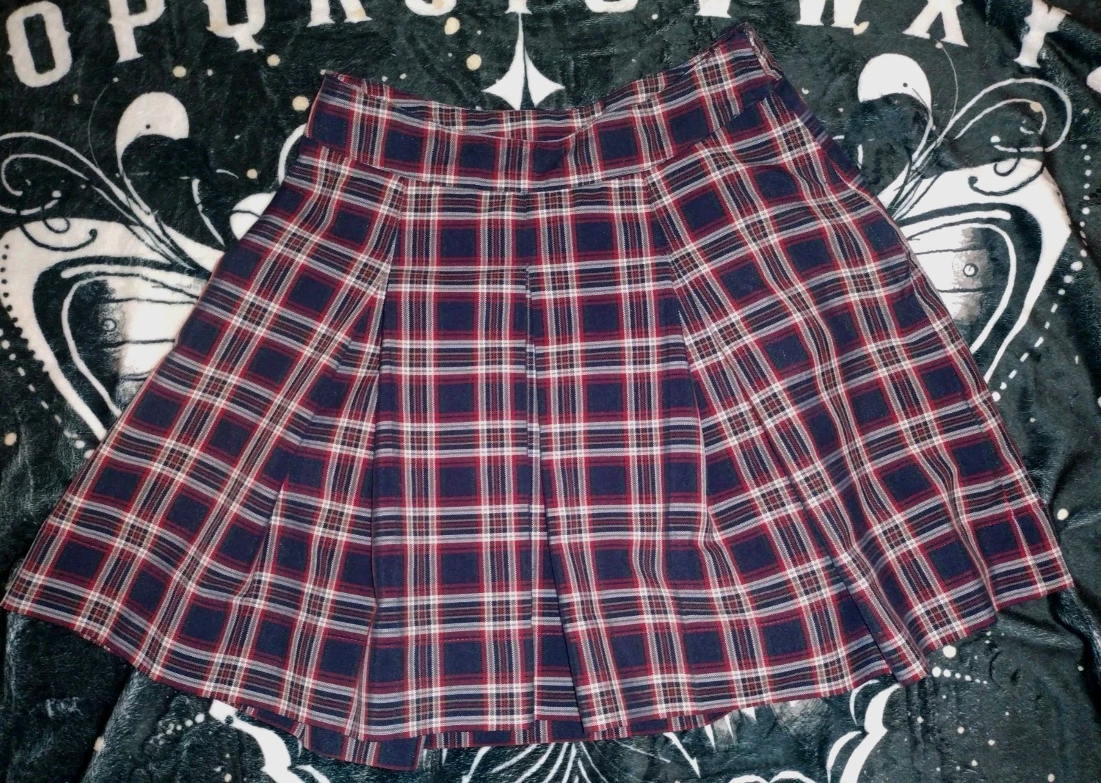 Vintage 1980’s Parker Tailored School Uniform Skirt Red Navy Blue Plaid Size 3
