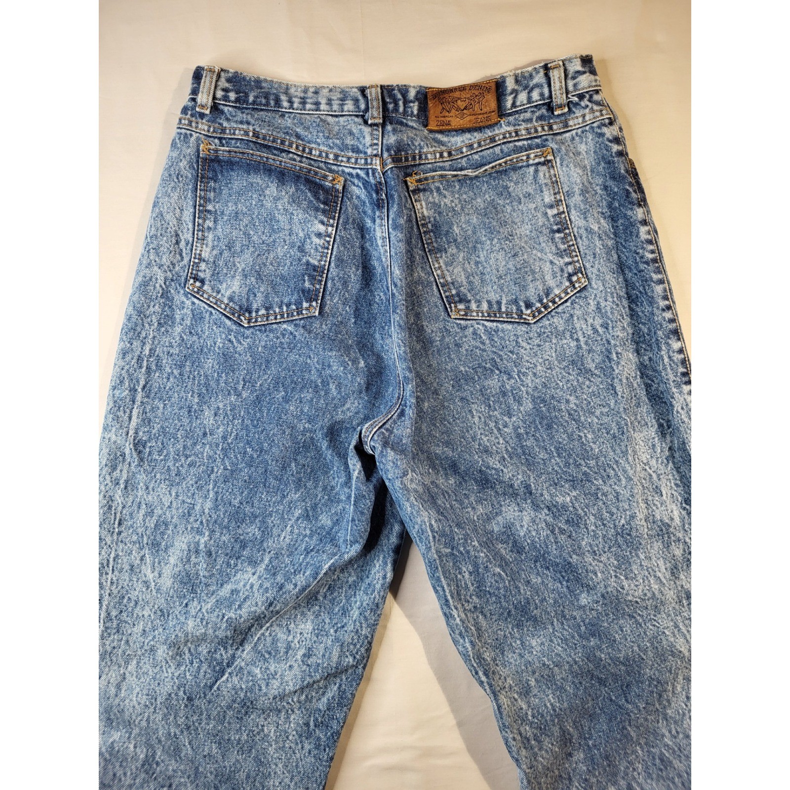 Zena Women Jeans Size 16 Blue High Waisted Vintage 1980’s Acid Wash