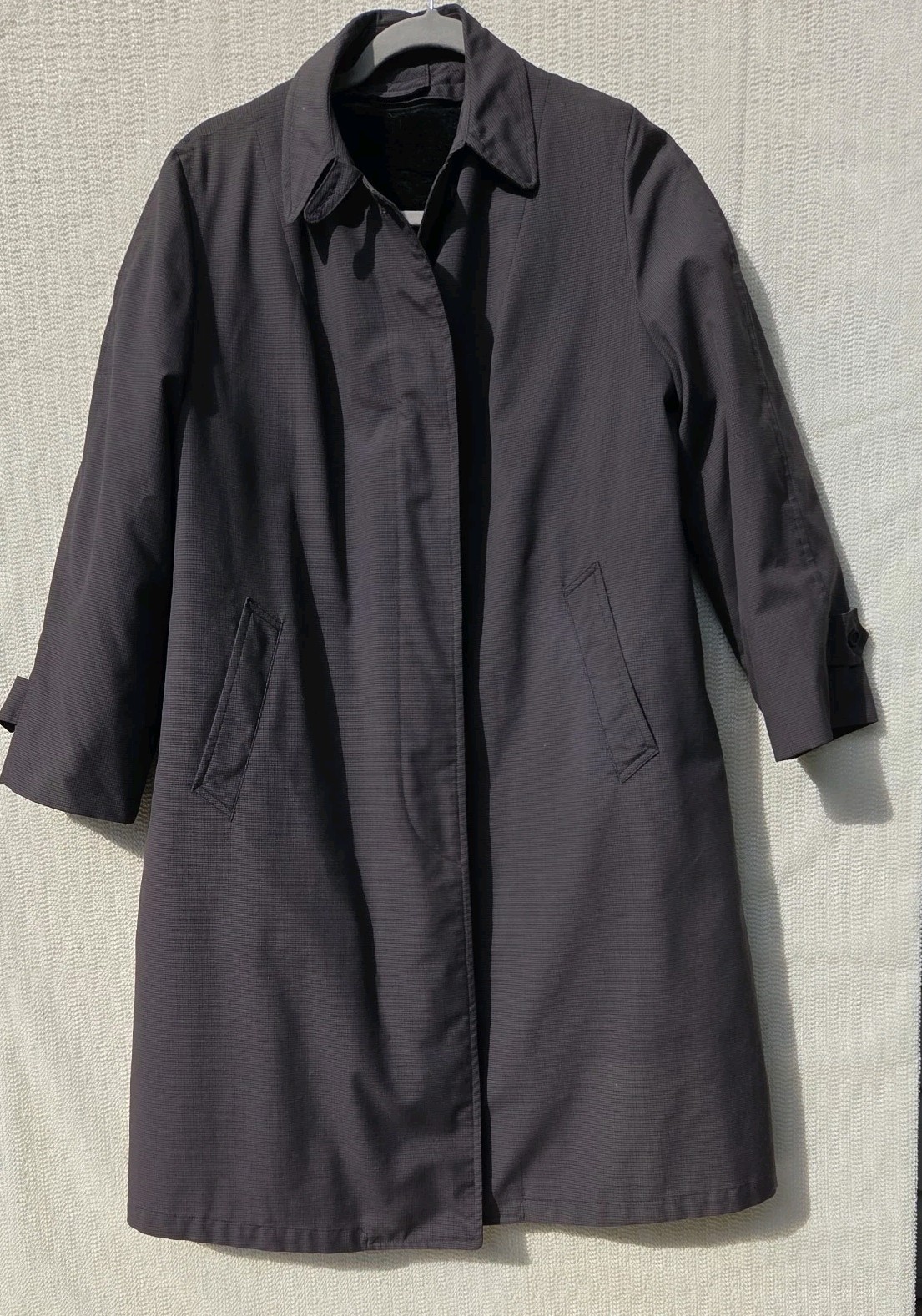 Vintage London Fog Clipper Mill Check Chic Alpaca Lined Trench coat 60/70s 10P