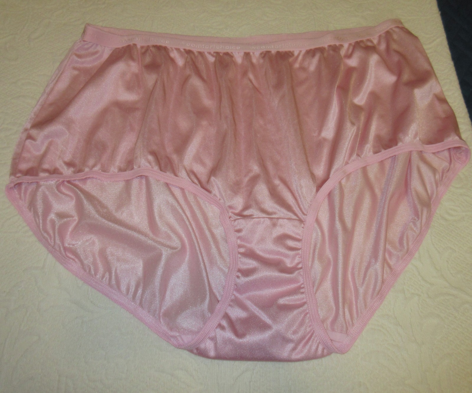 vtg COMFORT CHOICE sheer nylon PINK SISSY GRANNY panties brief sz 12 / 5XL