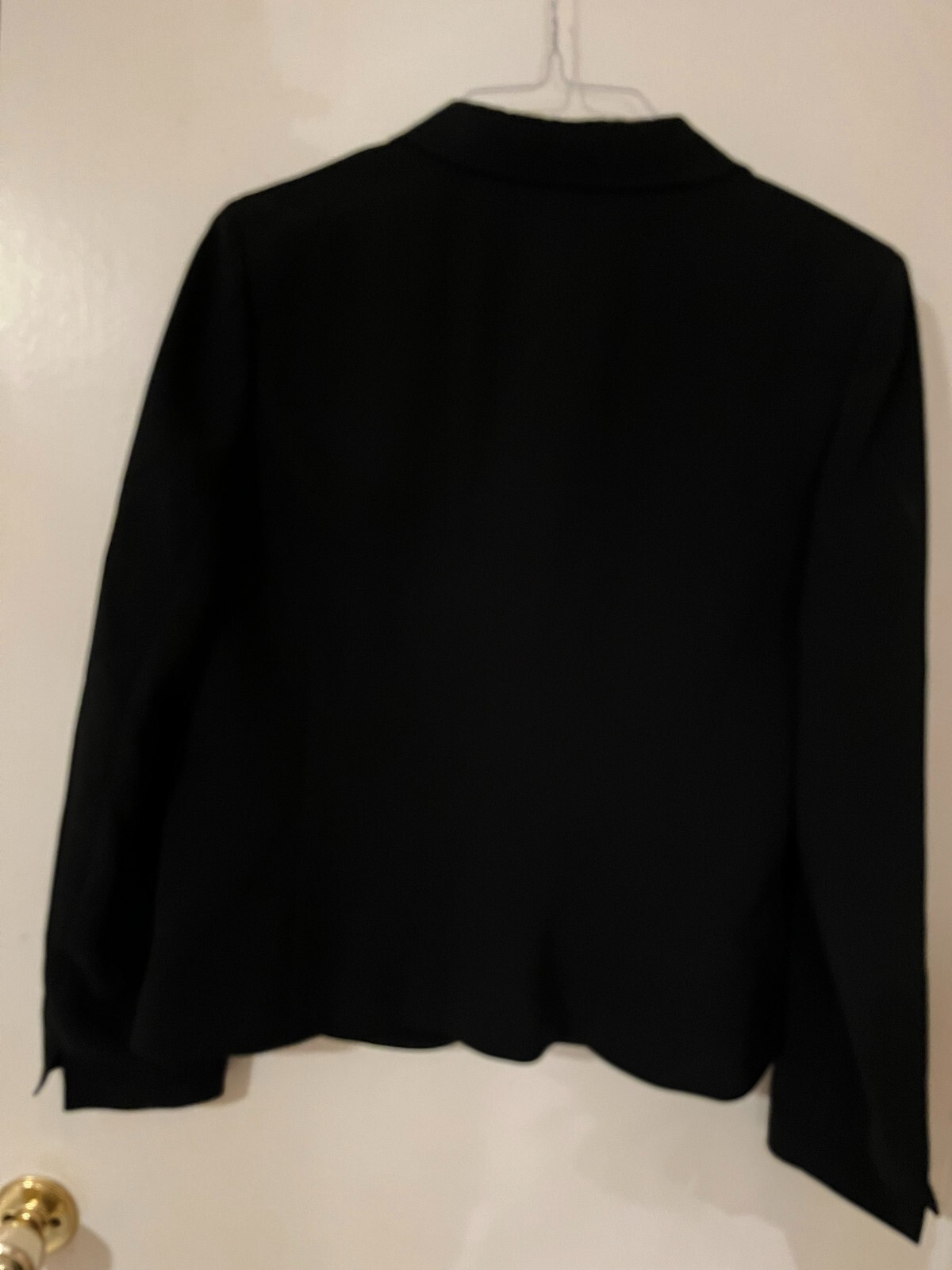 Casual Corner Blazer Black Size 14 Light Triacetate Lined No pockets
