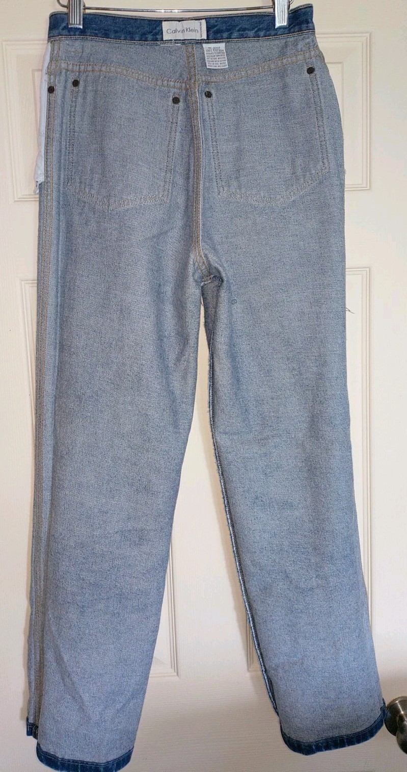 Vintage Calvin Klein Jeans 27 Inch Waist 100% Cotton Straight Leg High Rise EUC